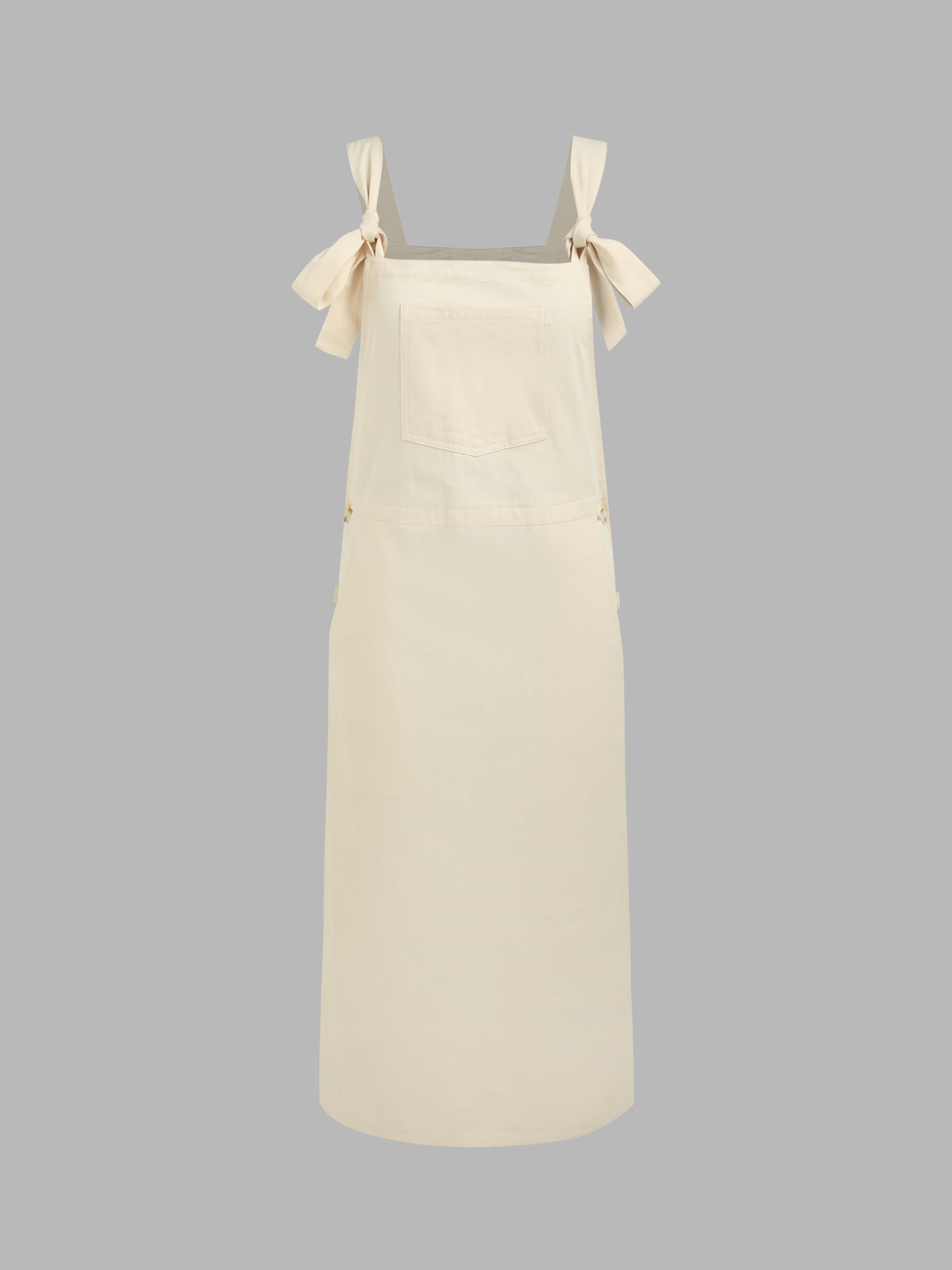 Robe longue nouée à encolure dégagée et poche