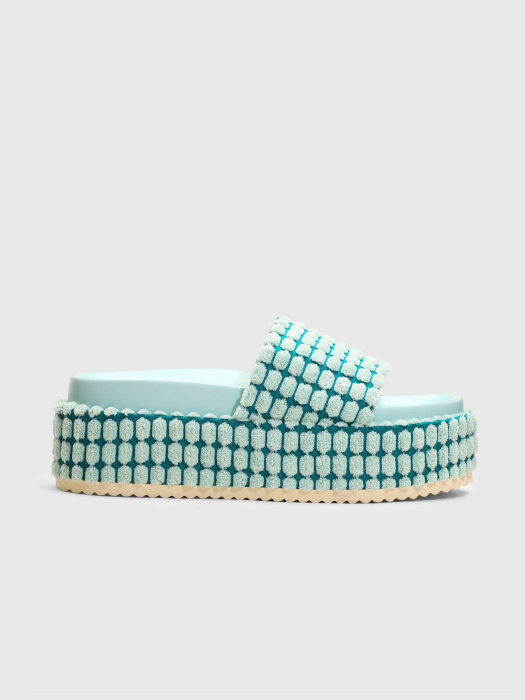 Faux Leather Fuzzy Design Single Band Slippers