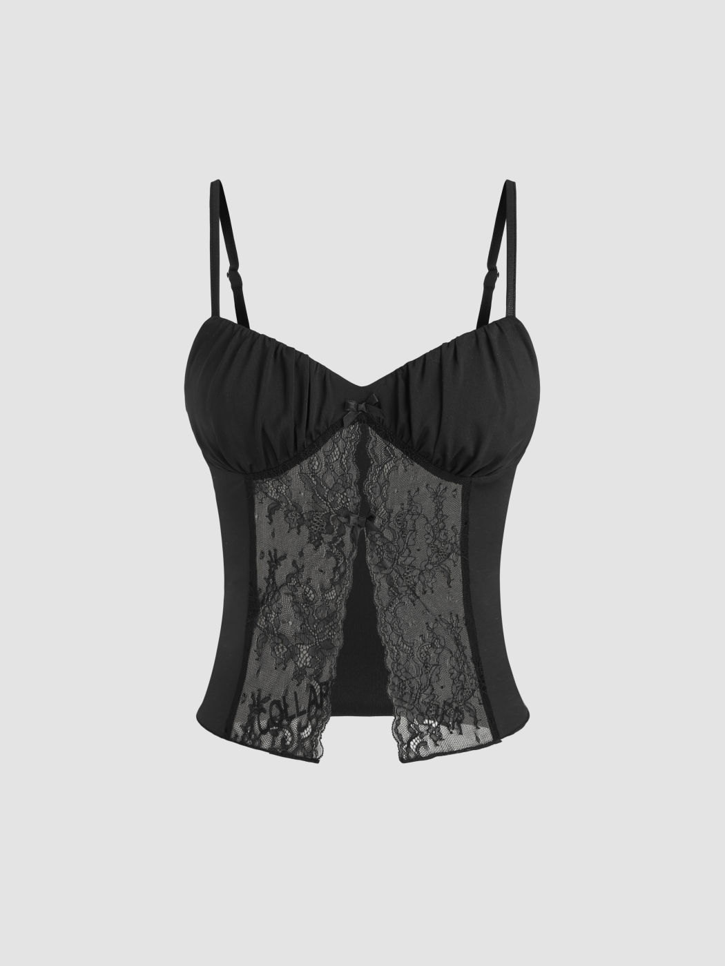 Crop Cami Top mit Blumenspitze