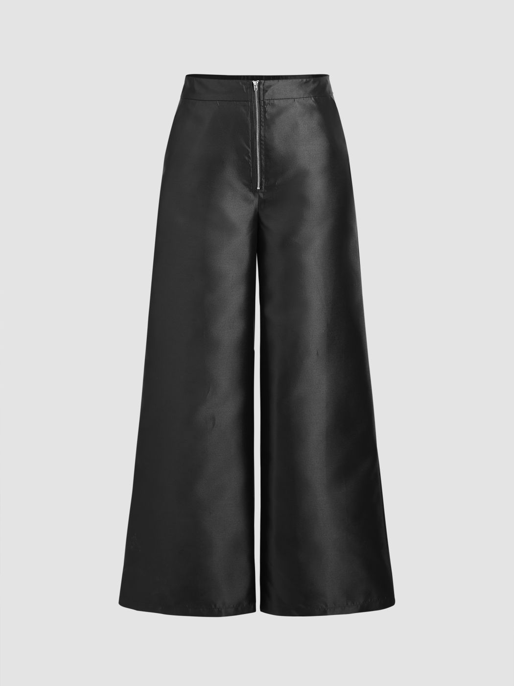 Mid Waist Wide Leg Trousers