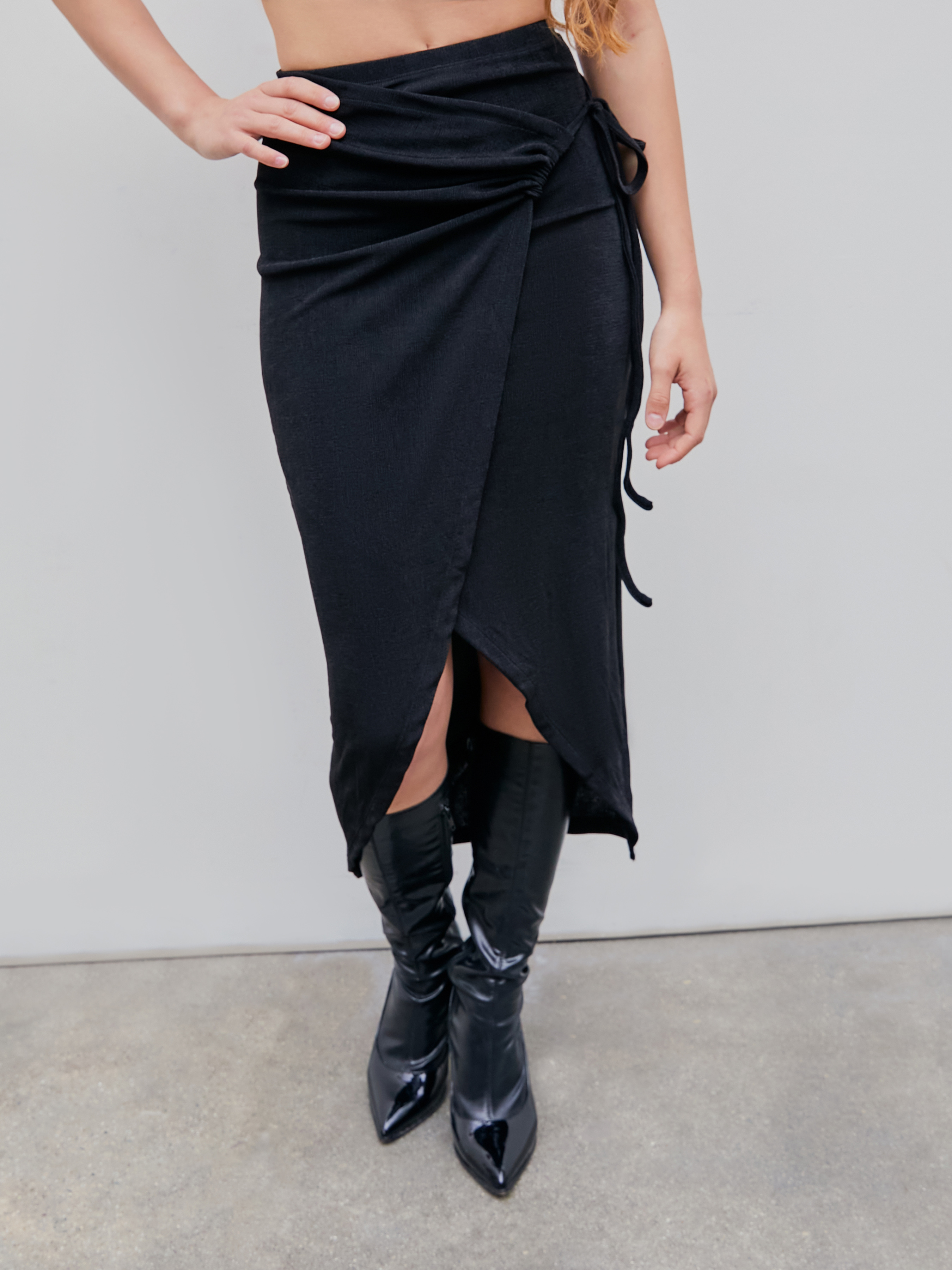 Asymmetrical on sale knit skirt