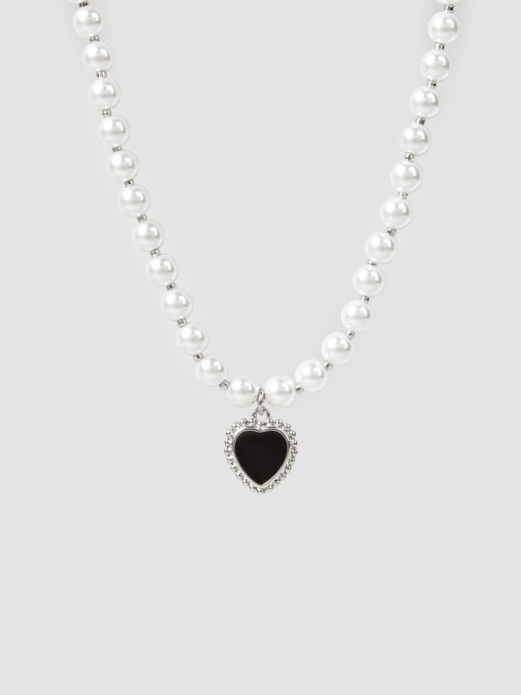 ABS Faux Pearl Heart Pattern Necklace For Date Wedding Exhibition
