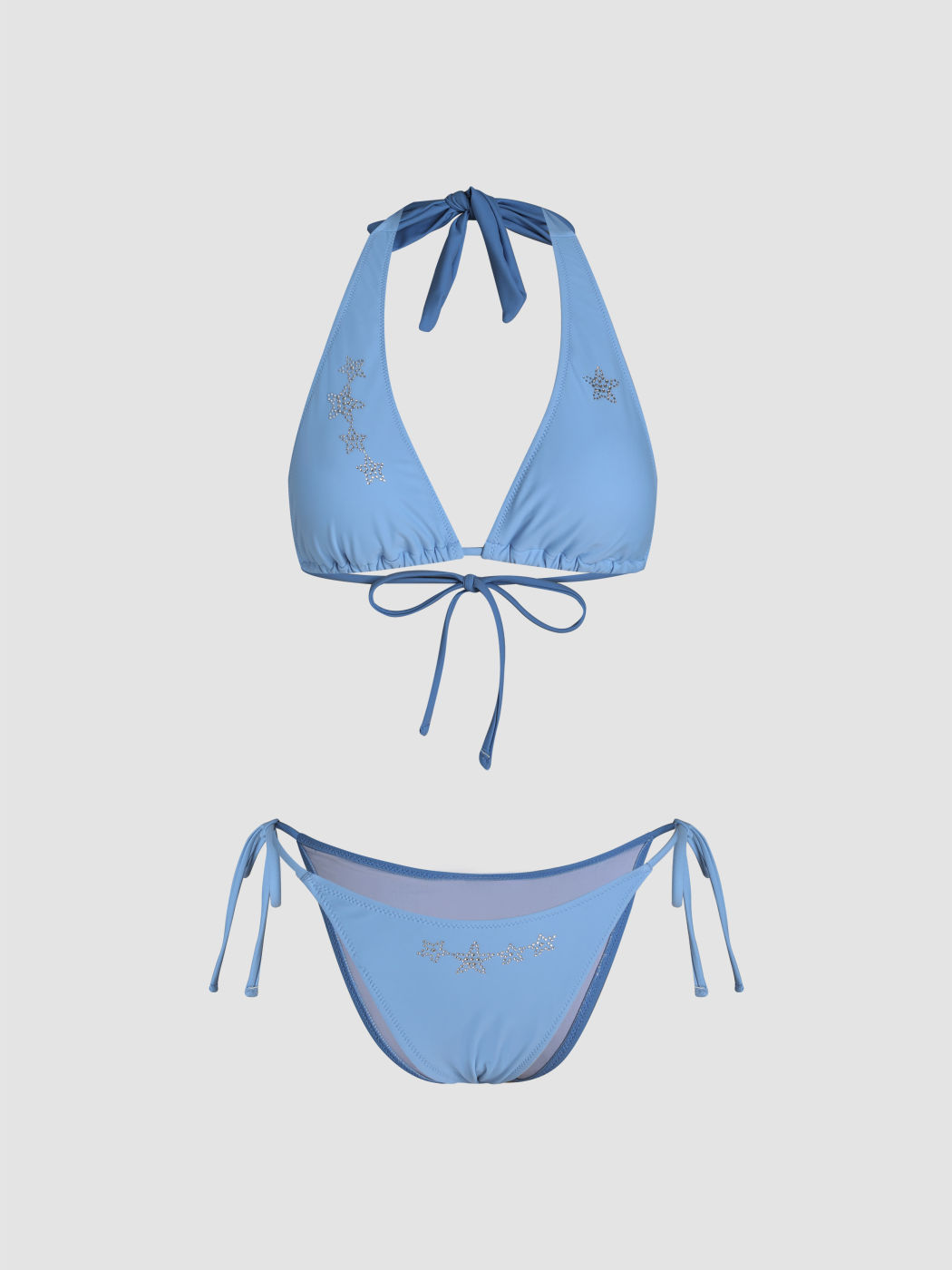 Stern-Strass-Halter-Bikini-Badeanzug