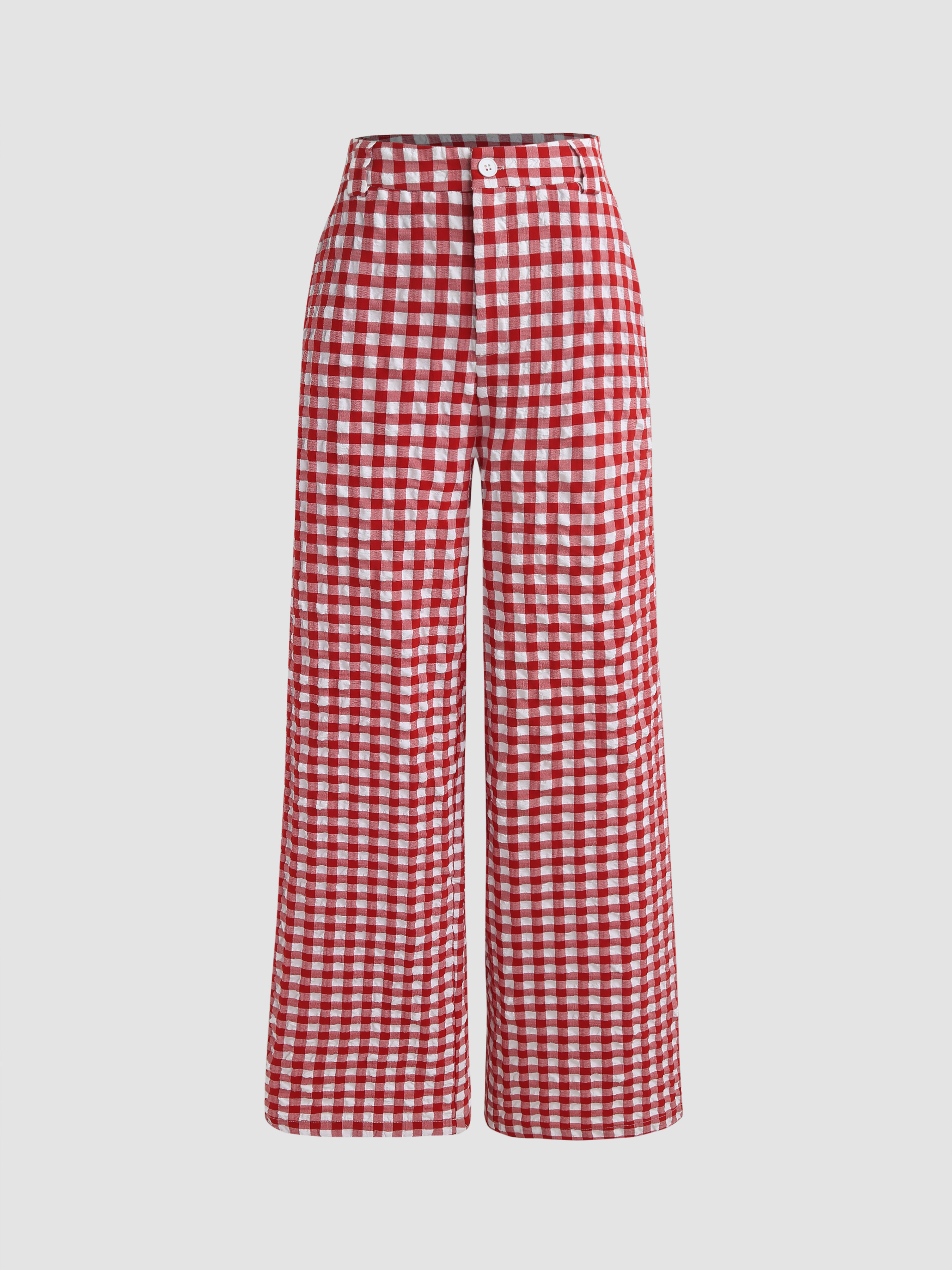 Style 193626 - Black, grey and red check trousers