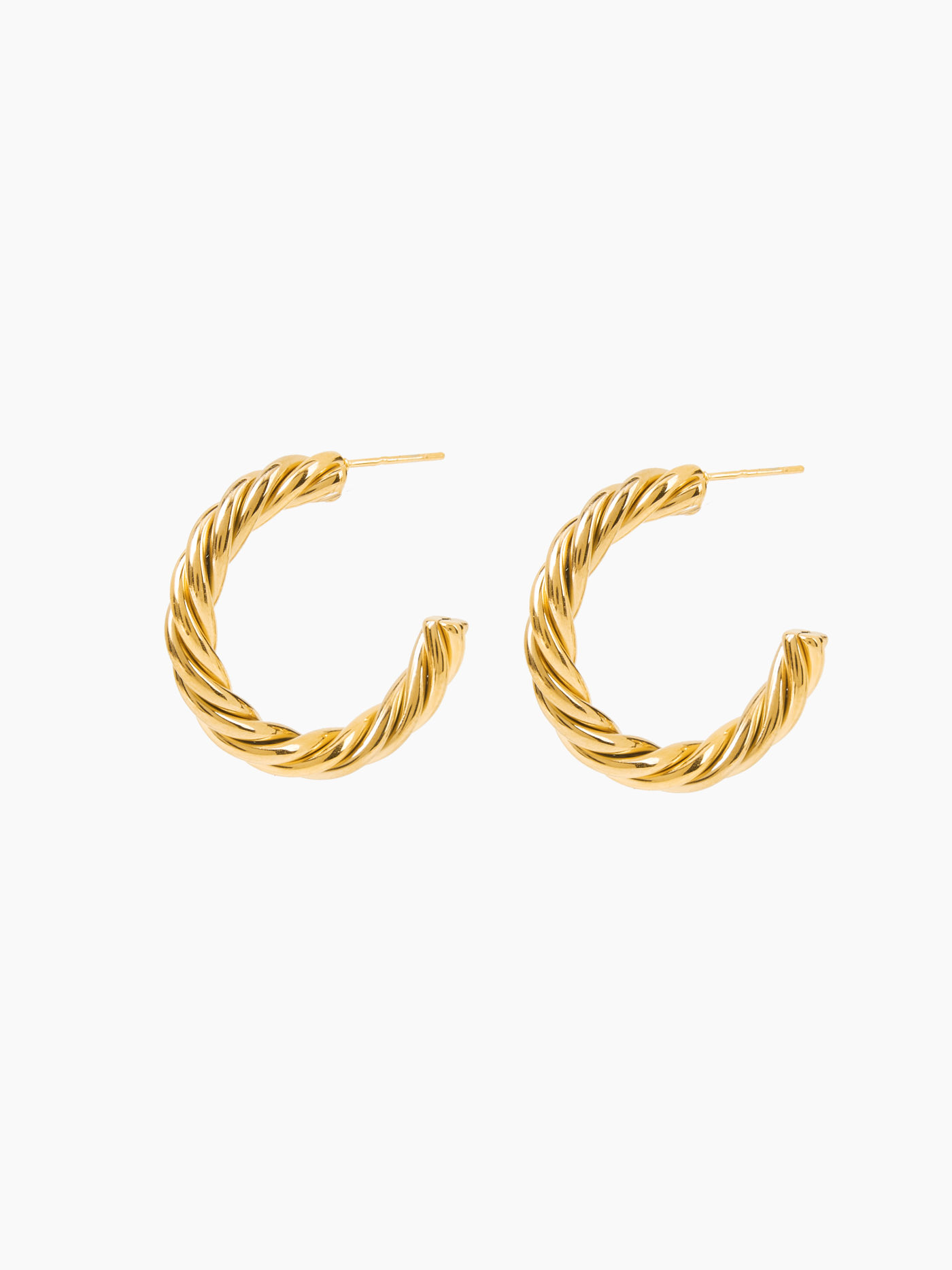 Twisted Braid C-Hoop Earrings