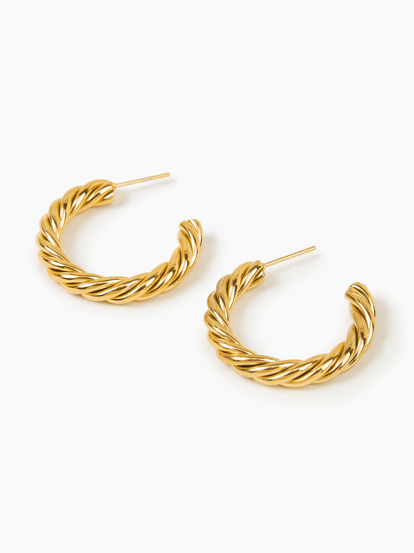 Twisted Braid C-Hoop Earrings