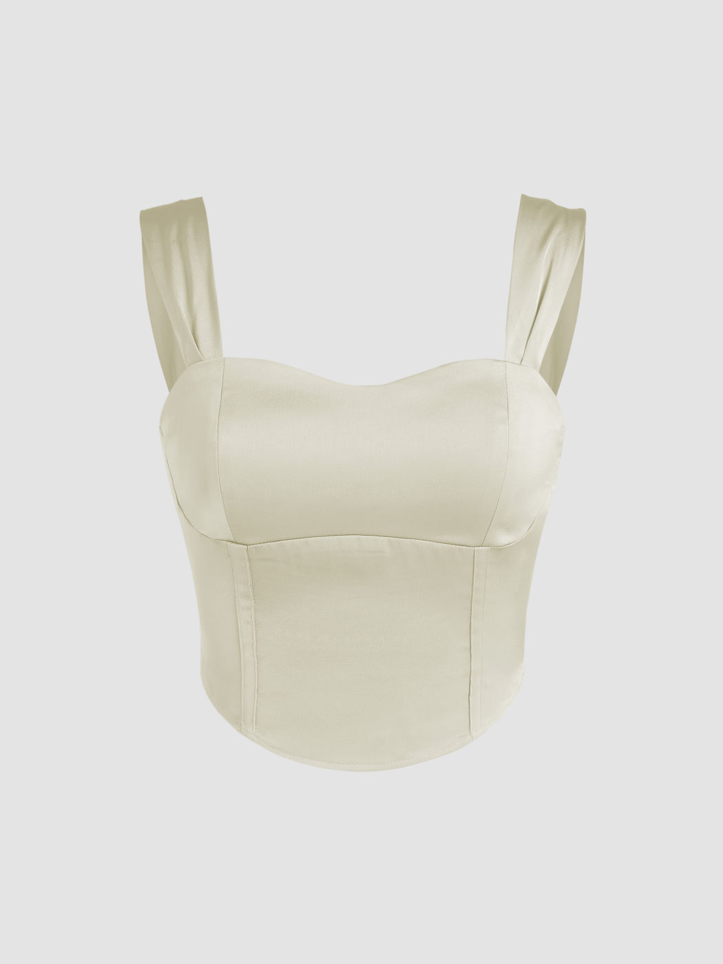  Gerafftes Satin Crop Cami Oberteile