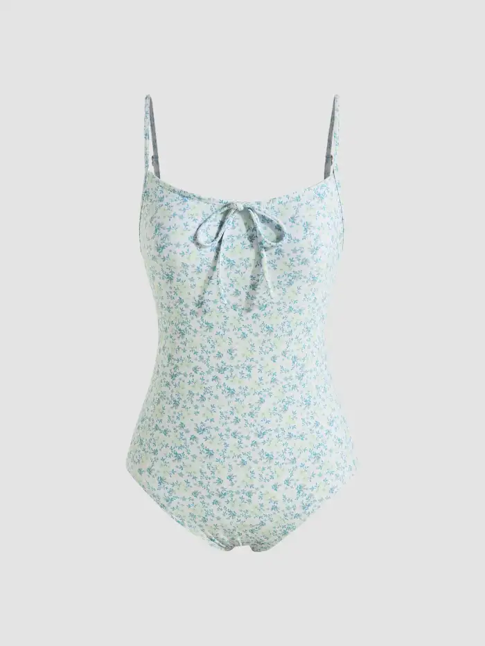 Floral Sea Underwire One Piece Swimsuit
