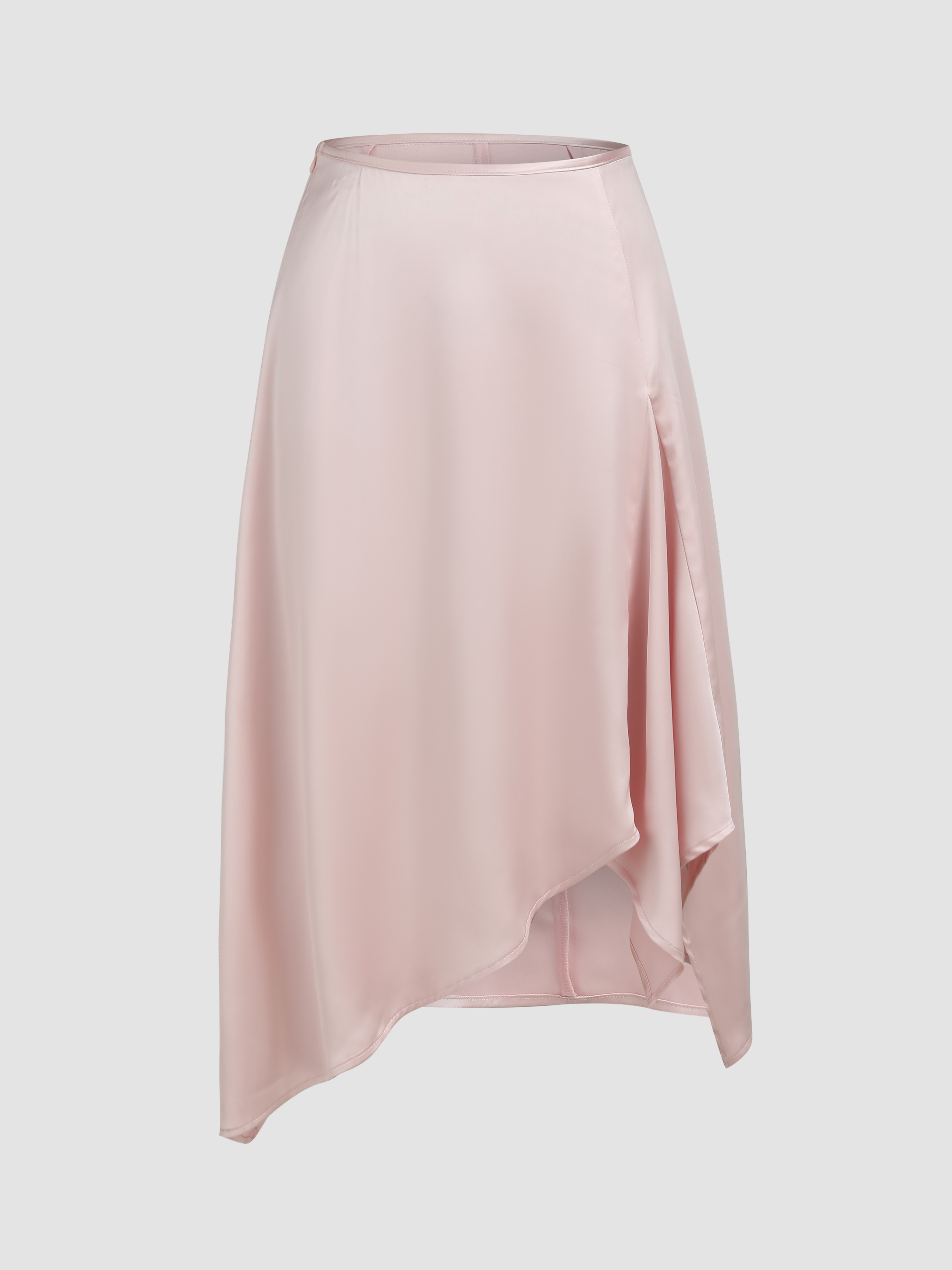 Satin Mid Waist Mini Skirt Cider