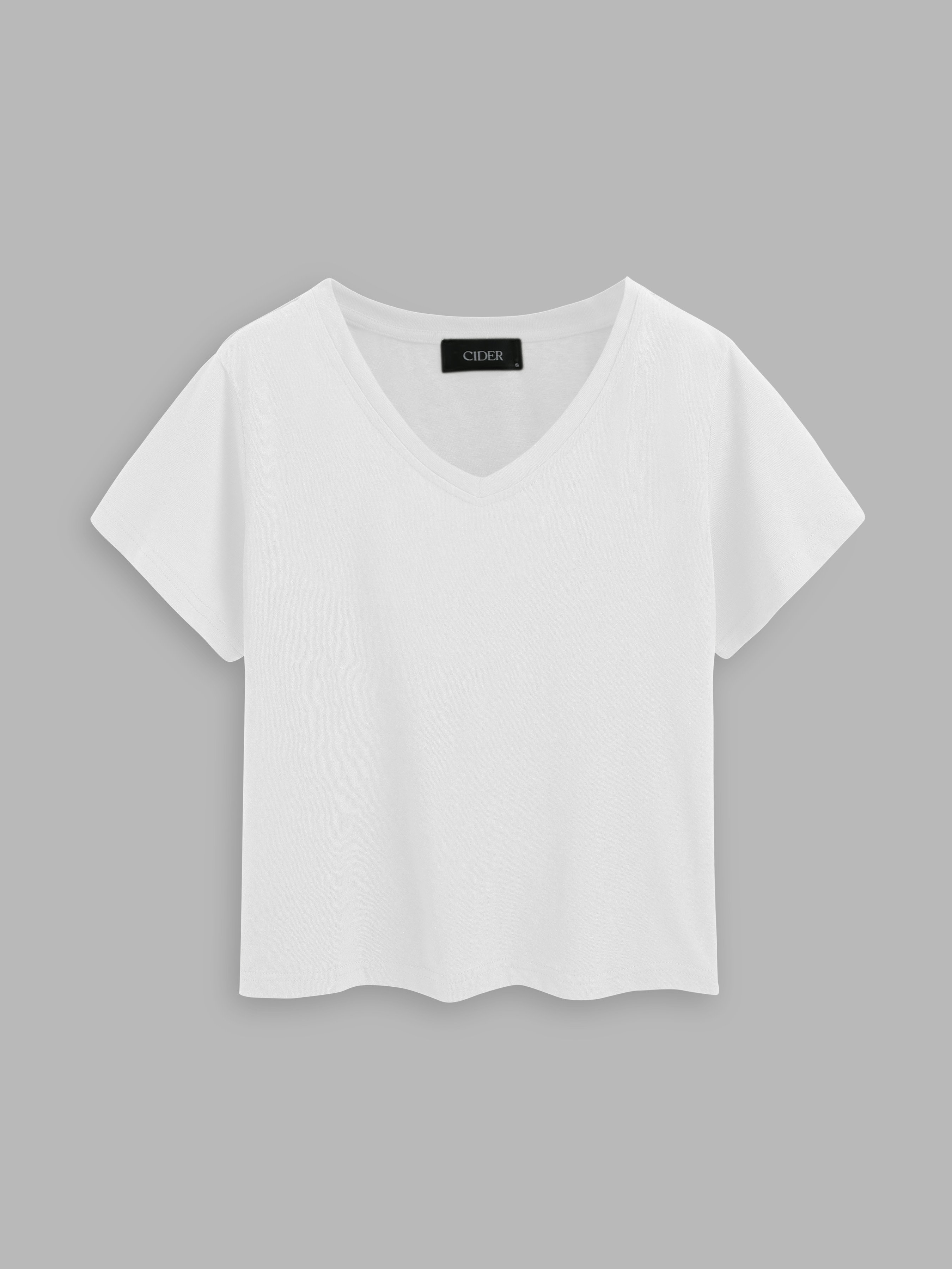 Knit Fabric Round Neckline Oversized Short Sleeve Tee For Daily Casual