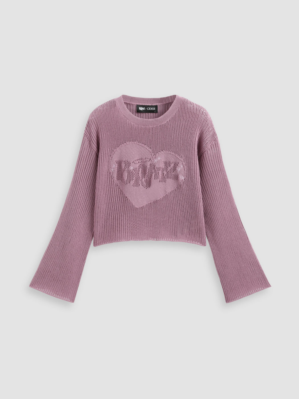 Cider X Bratz Logo Knit Long Sleeve Sweater