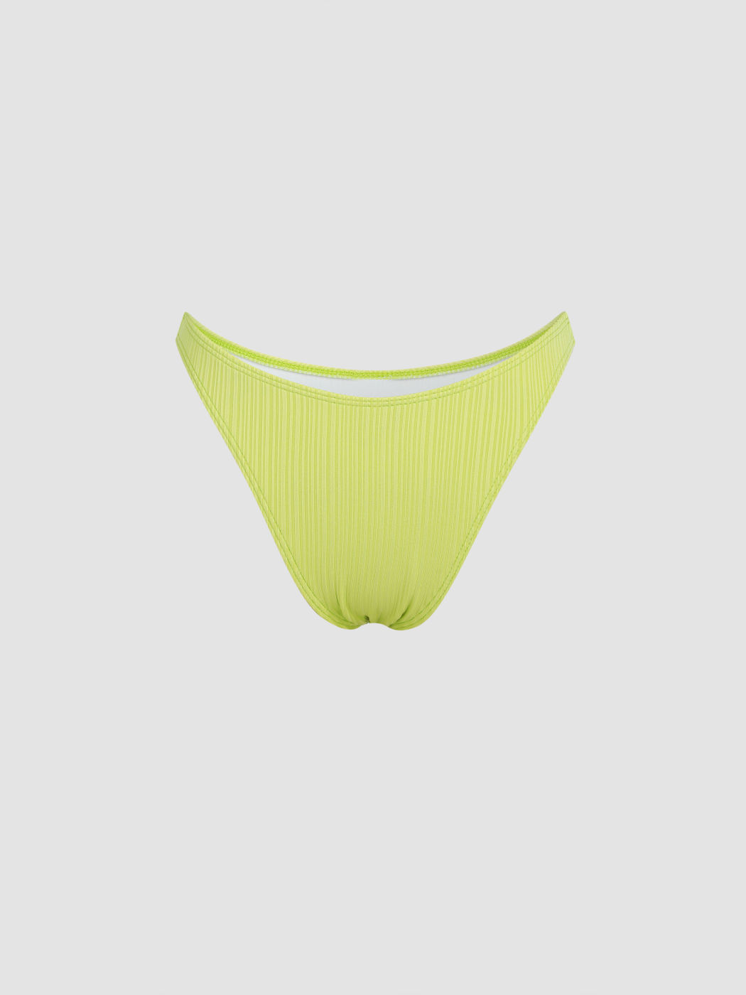  Einfarbiger Rippenstrick Bikinihose