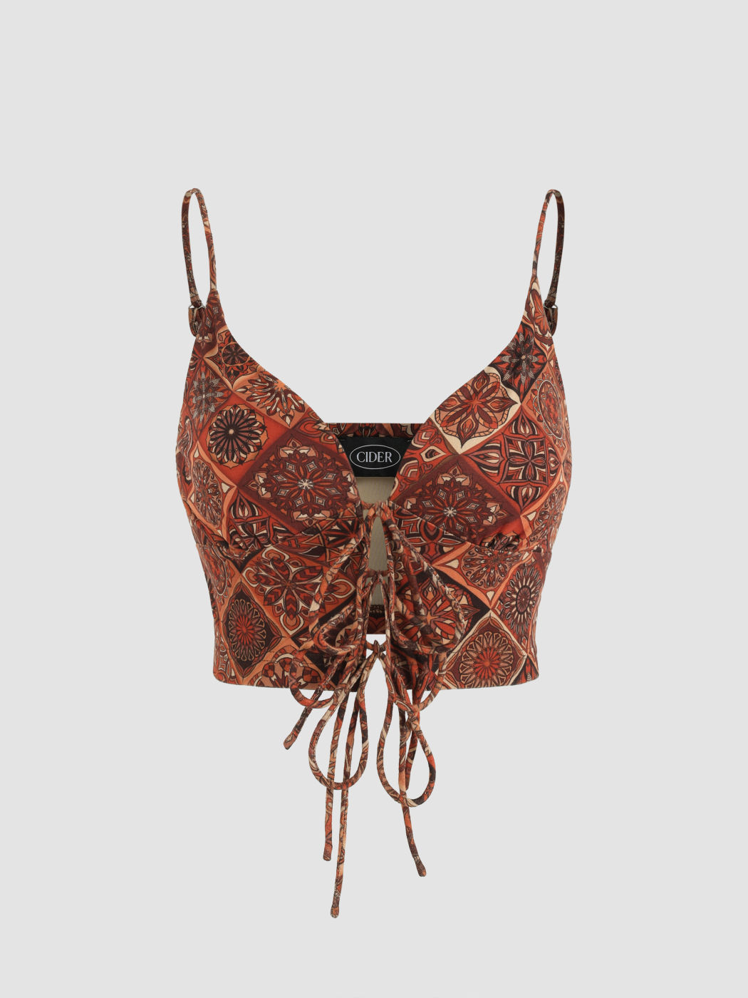 Boho Paisley Schnür-Tanktop