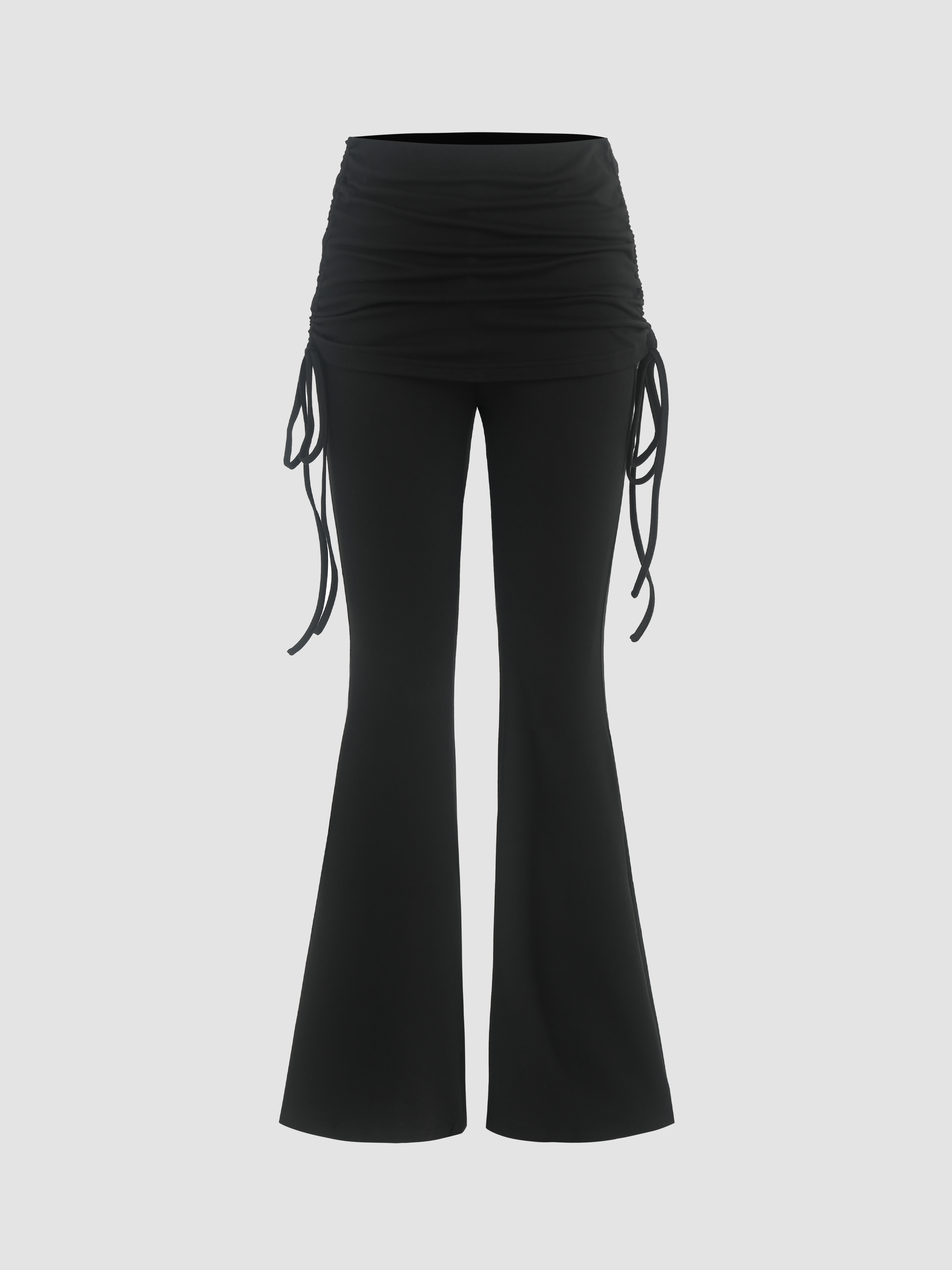 Jersey Jersey Low Rise Solid Flared Trousers For School Work