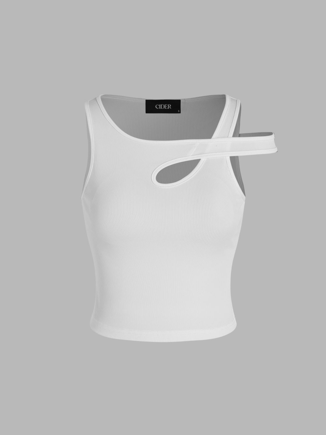 Crop Top mit asymmetrischem Halsausschnitt