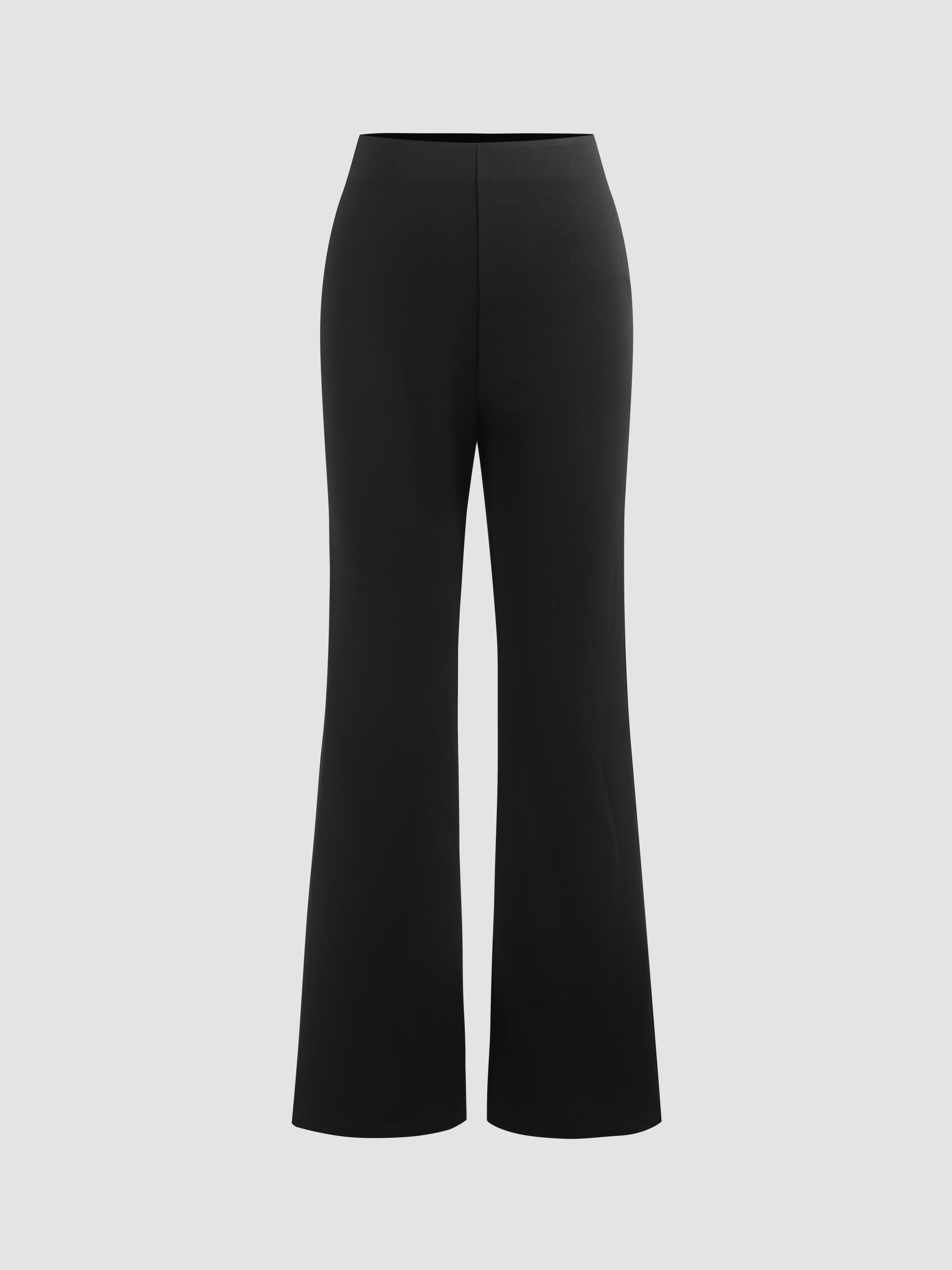 Two Piece Ruched Knotted High Waist Flared Pants - Cider