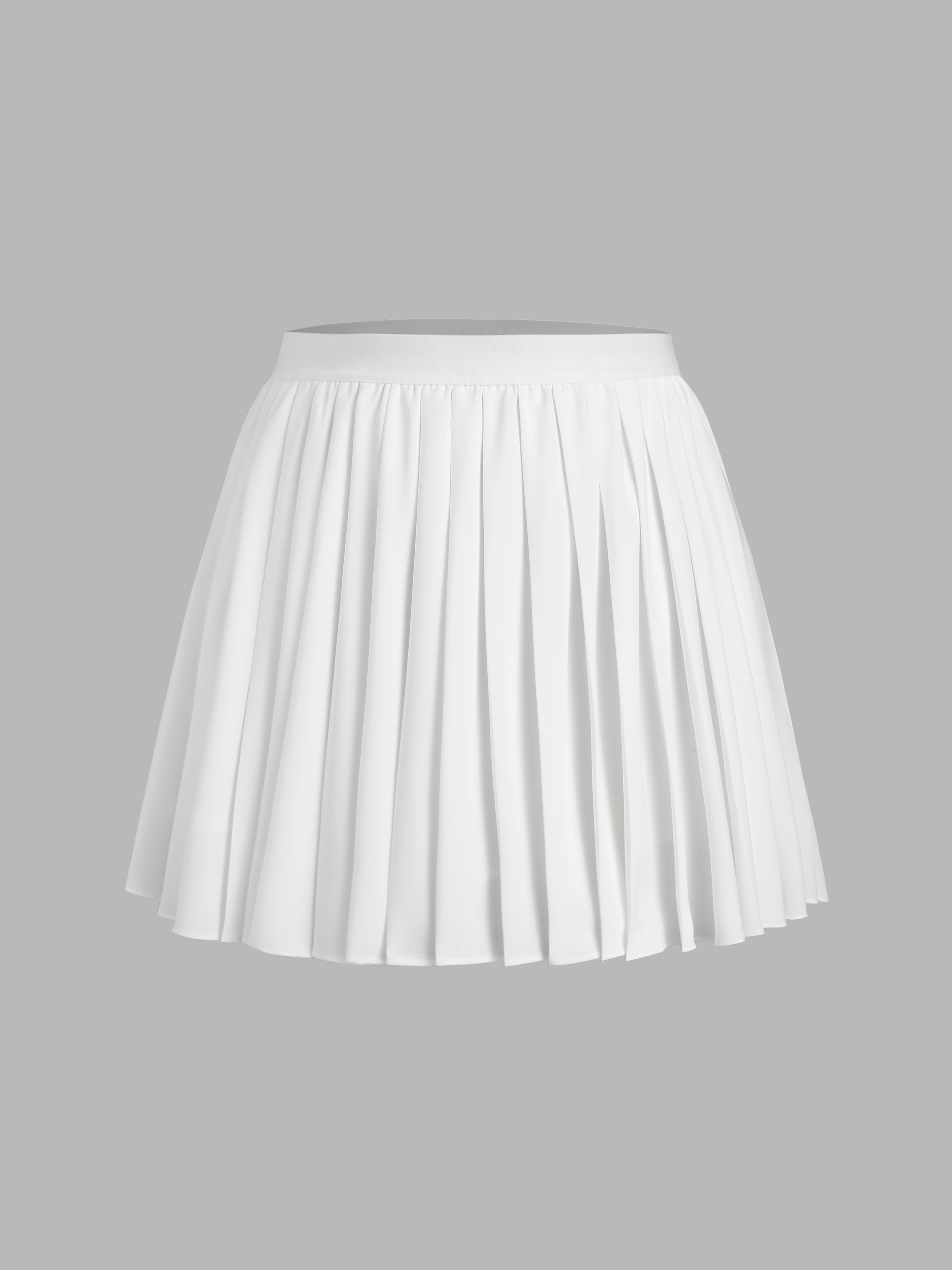 Curve Pleats Mini Skirt B