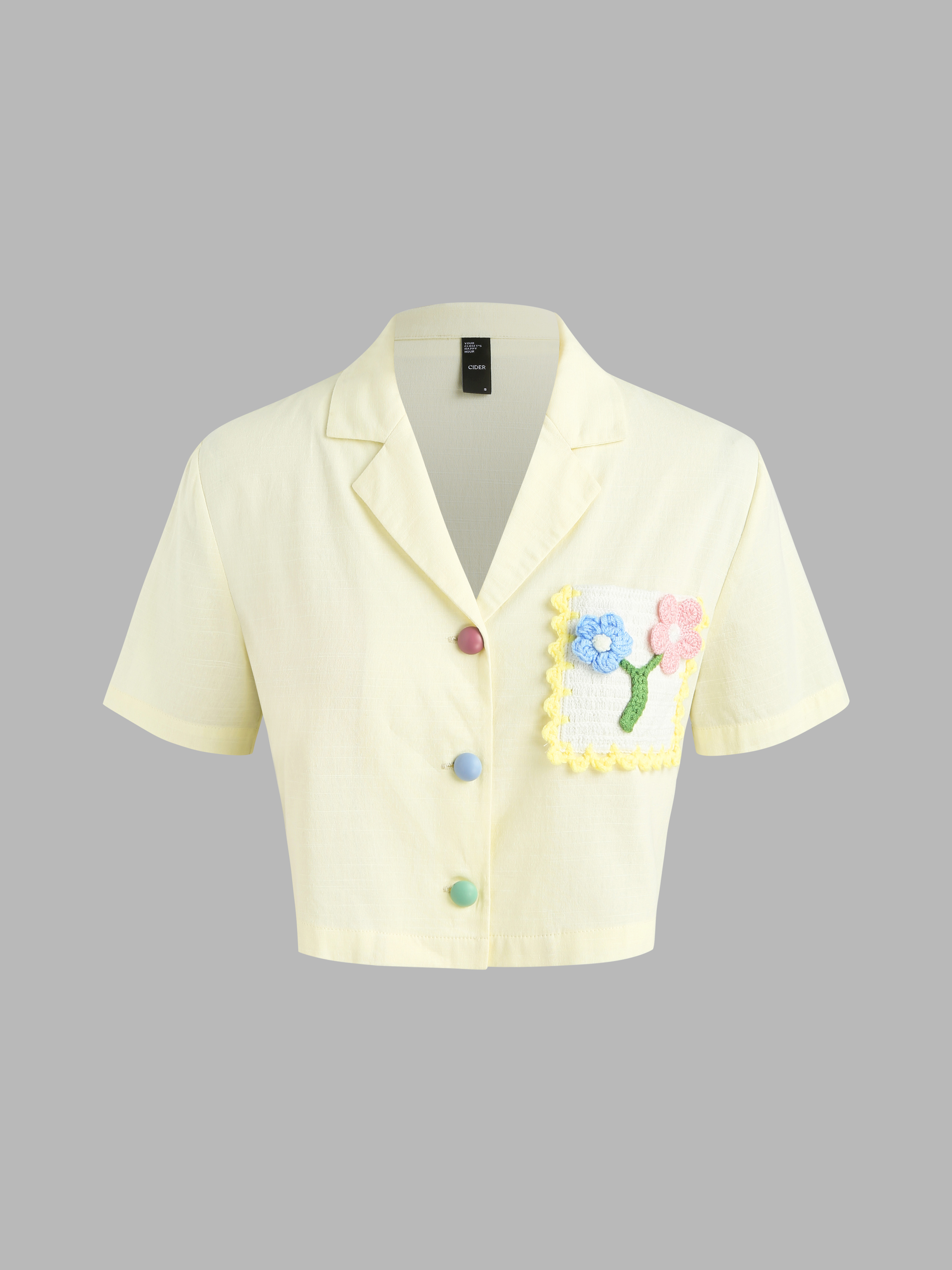 Women's Floral Collared Blouse