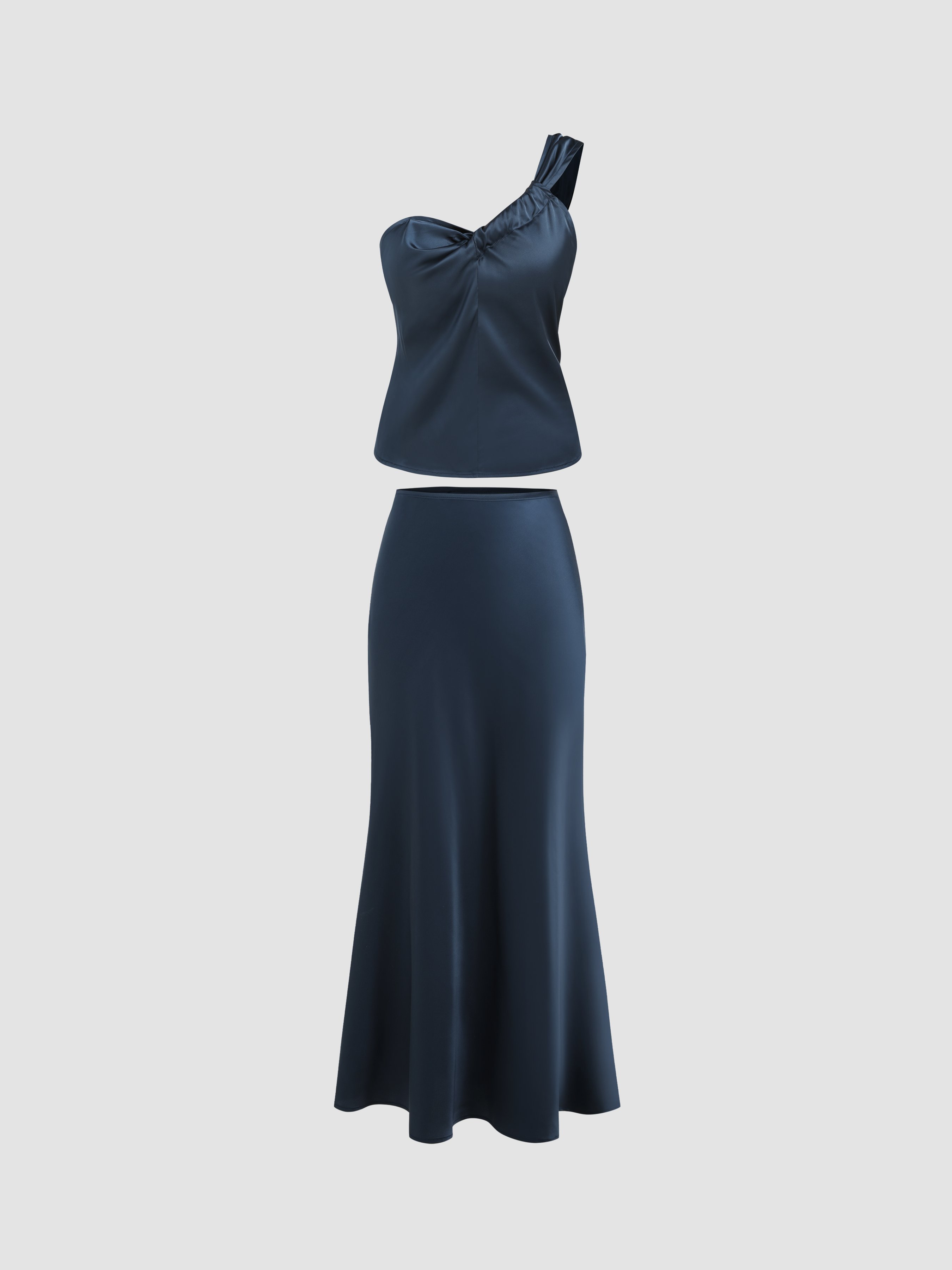 Sleeveless Casual Cami Mermaid Skirt Set