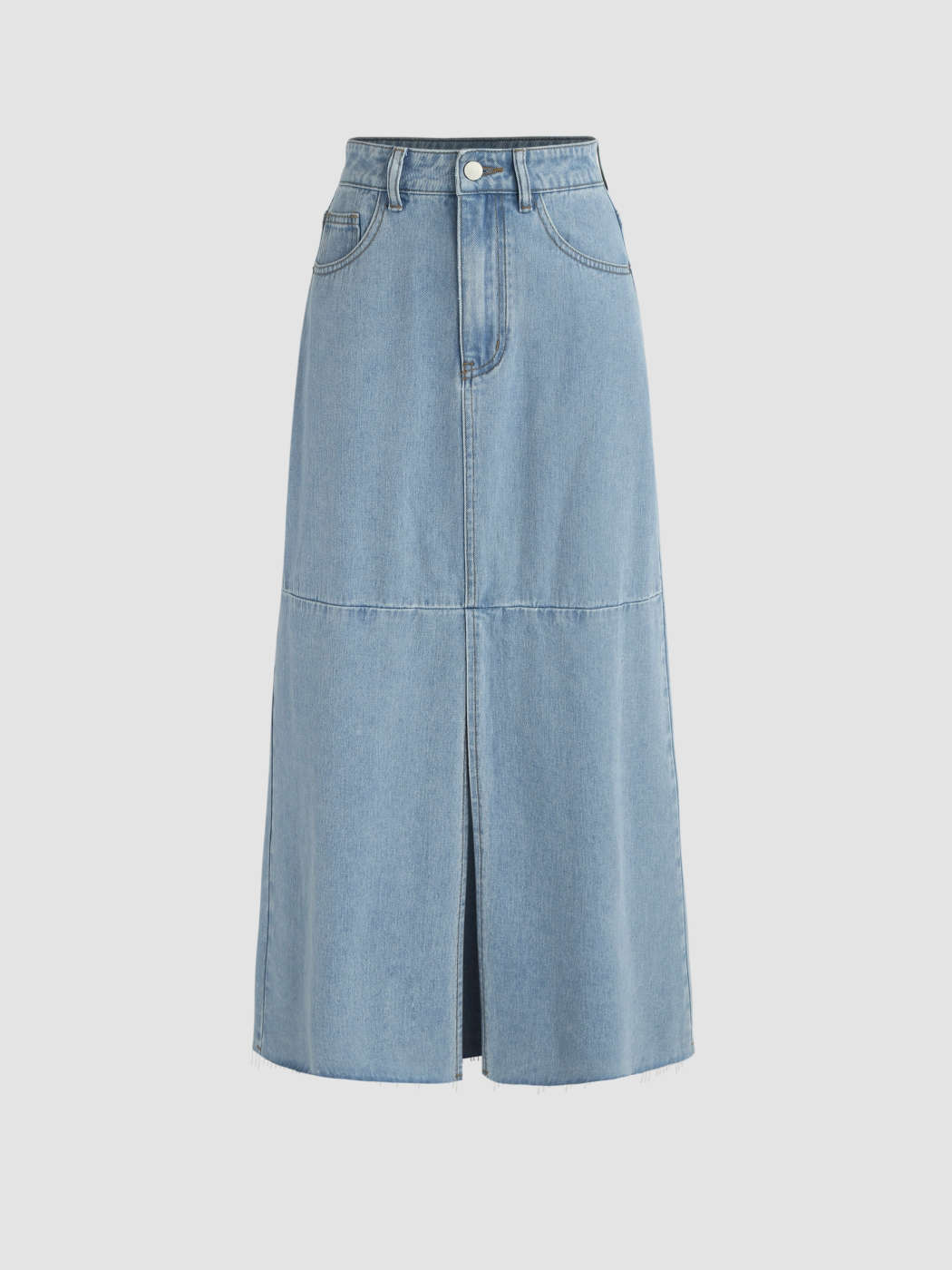 Denim Skirts Denim Denim Split Ruffle Hem Maxi Skirt For Daily