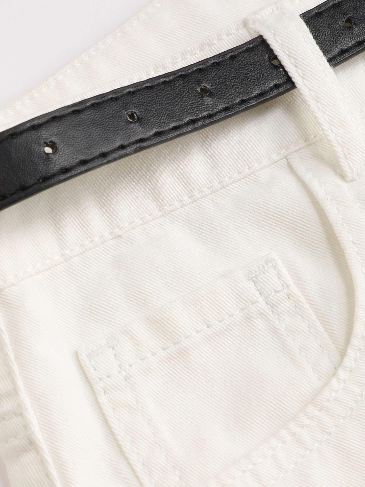 Denim Shorts With Belt