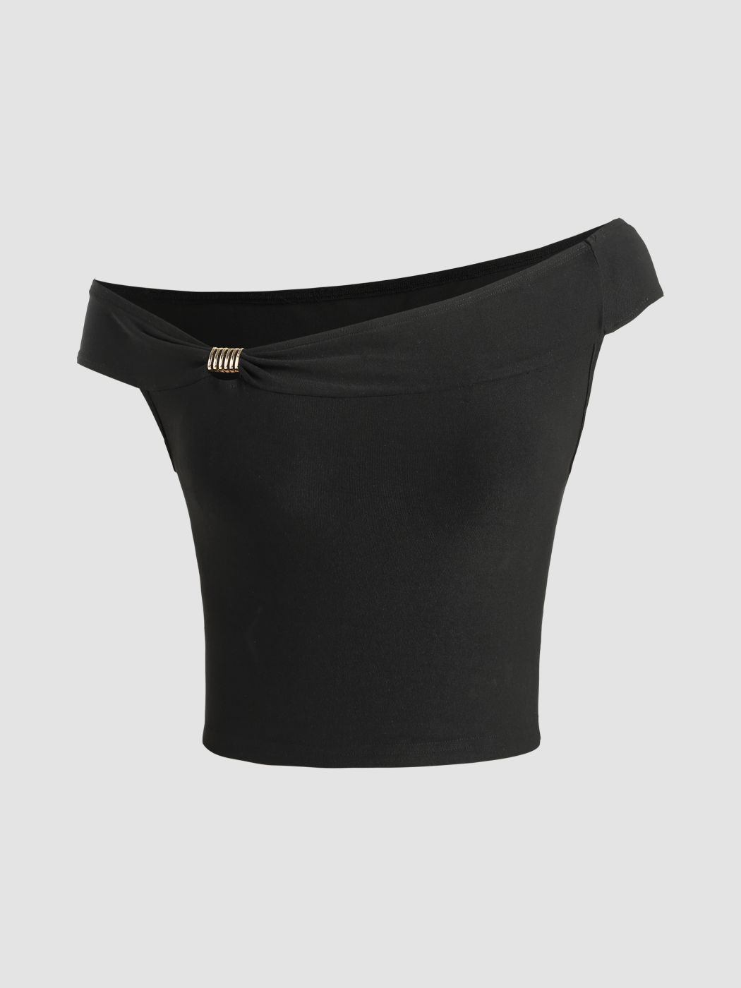 Schulterfreies, asymmetrisches Crop-Top