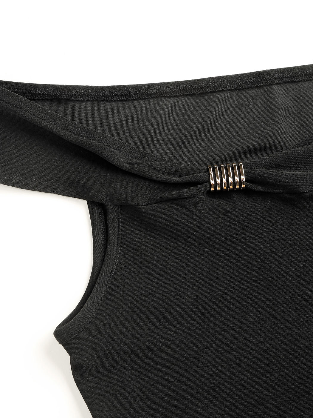 Schulterfreies, asymmetrisches Crop-Top