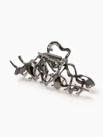 Irregular Metalic Hollow Hair Claw 