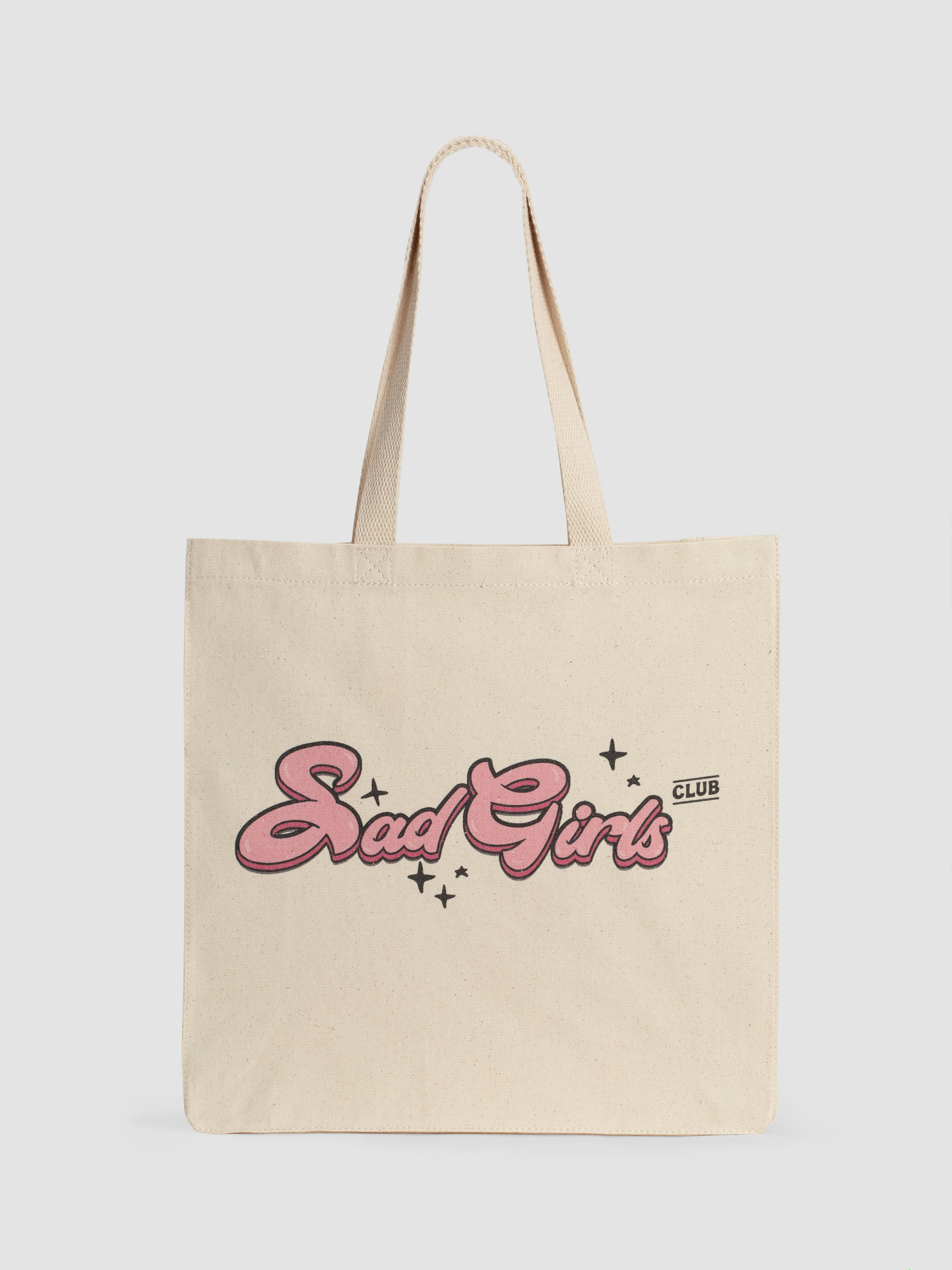 BRAVE - Canvas Tote Bag - Soft Pink