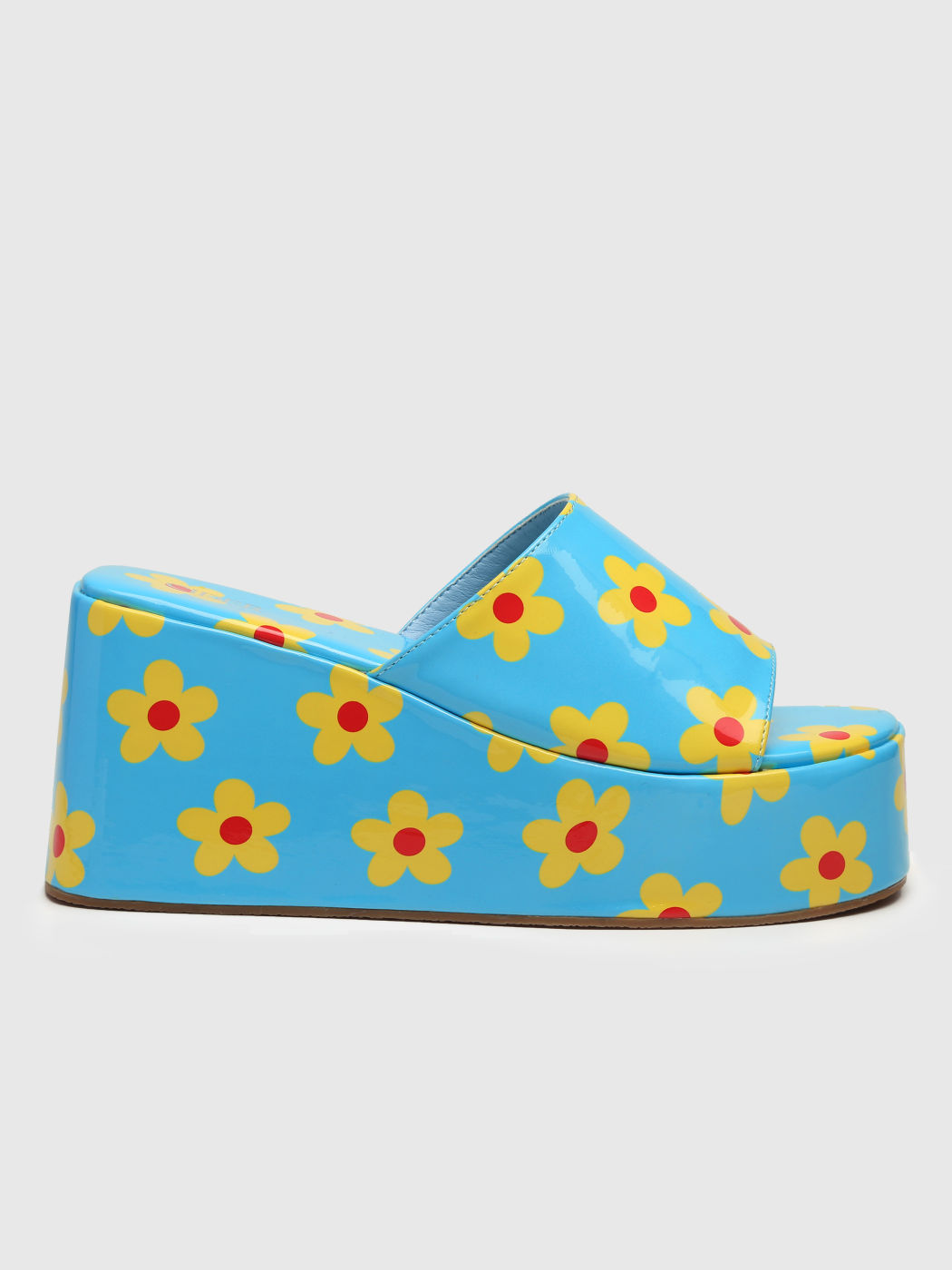  Sandalias Florales de Plataforma con Banda Única