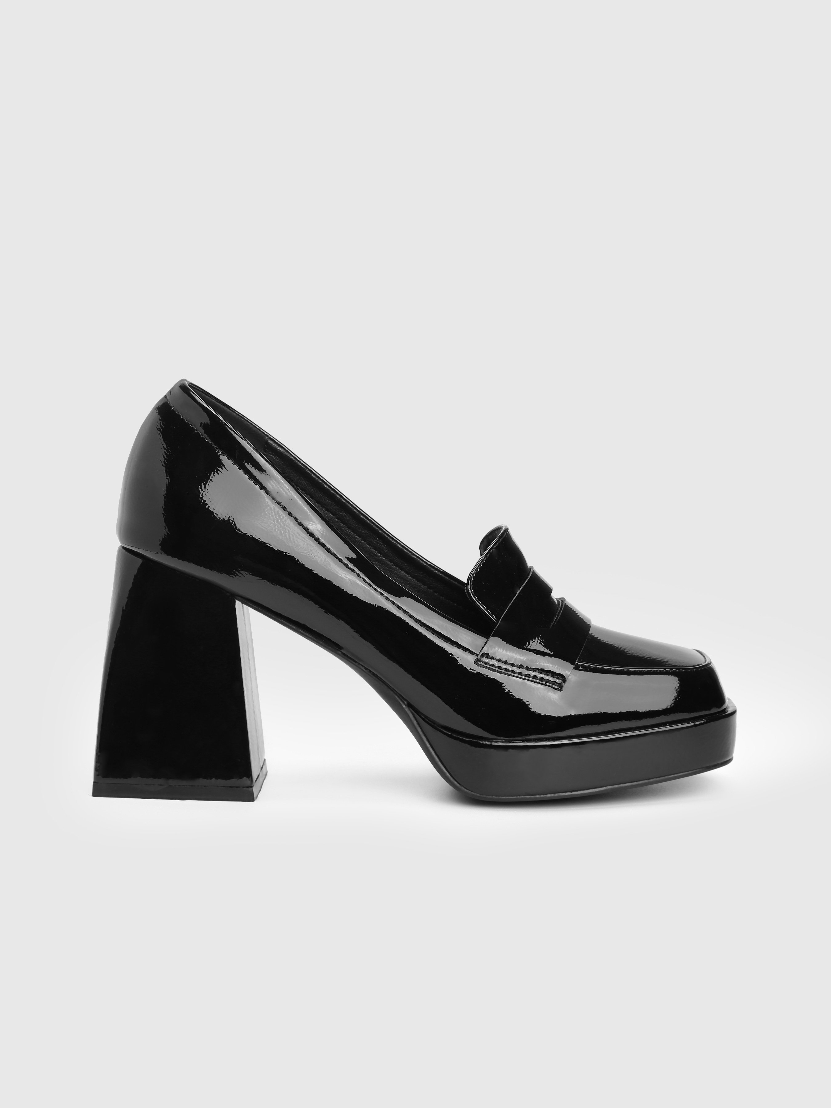 Chunky Heeled Loafers For Date Music Festival/Live House