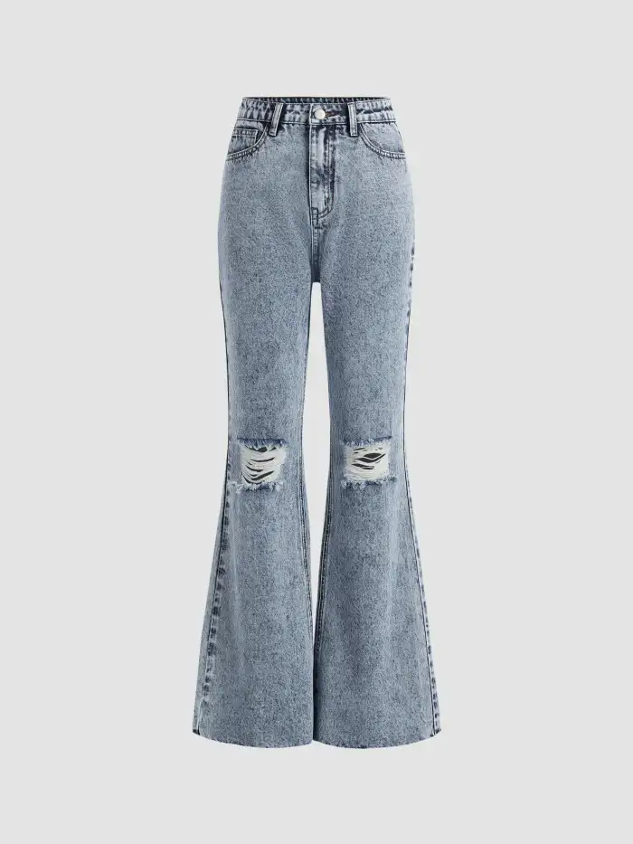 Cute Patchy Denim Jeans