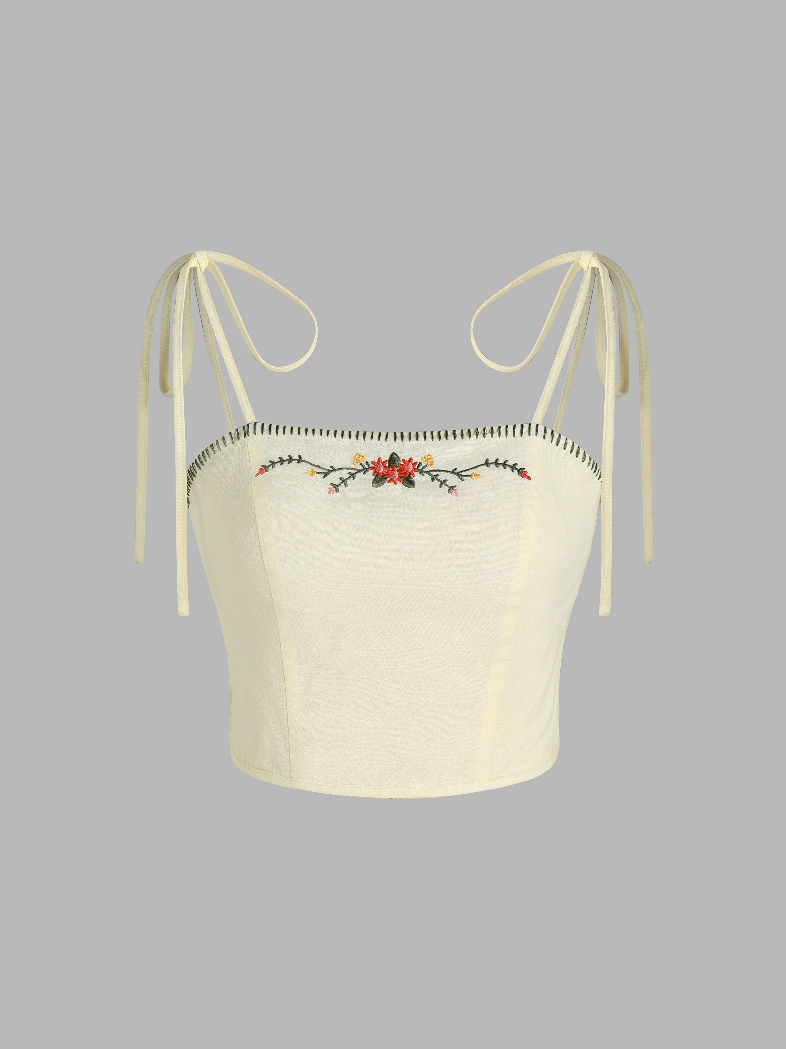 Cropped Floral Print Woven Top