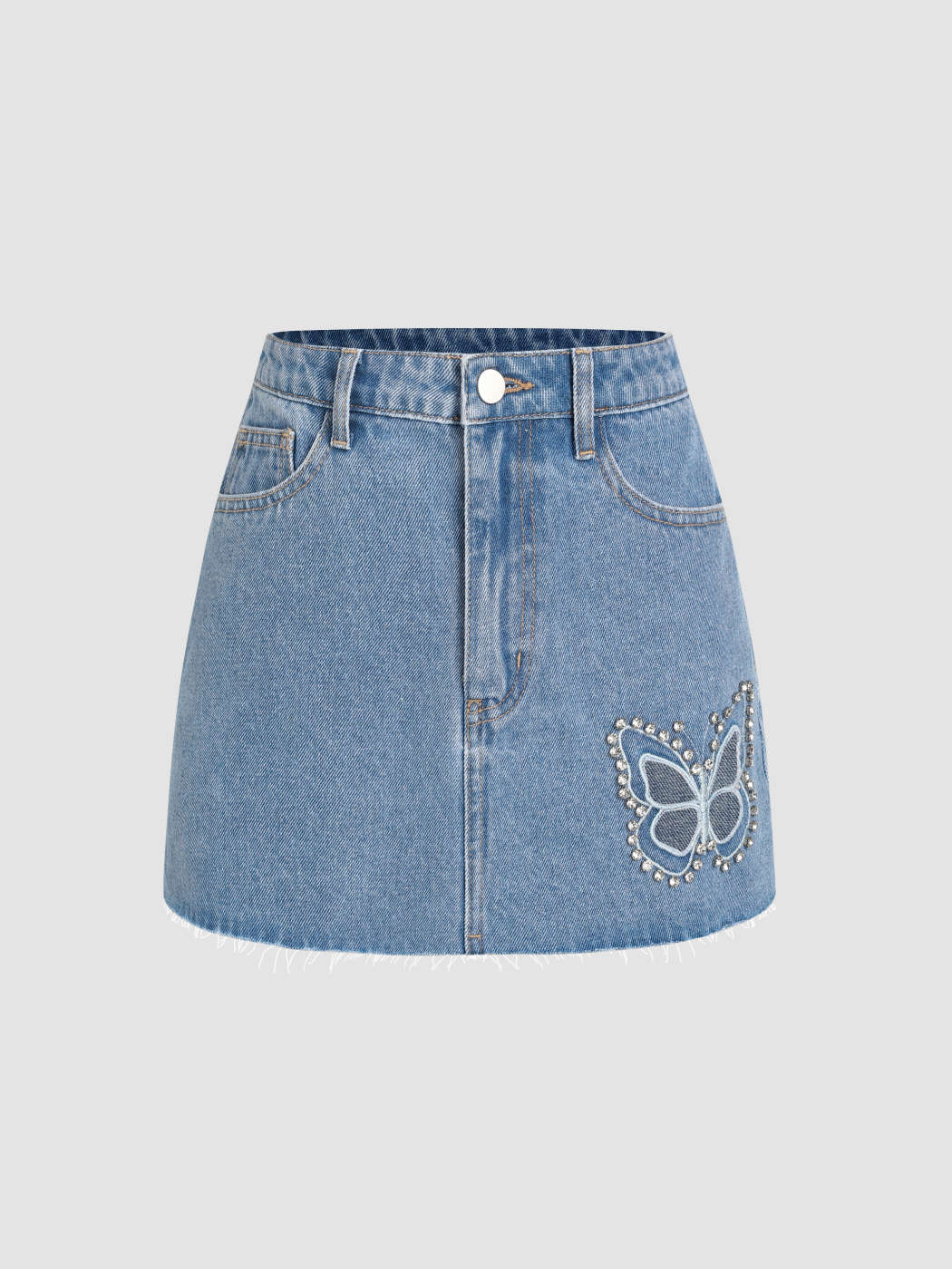 Gonne Gonna Di Jeans Leopardata Gonne In Denim Gonna Jean Denim