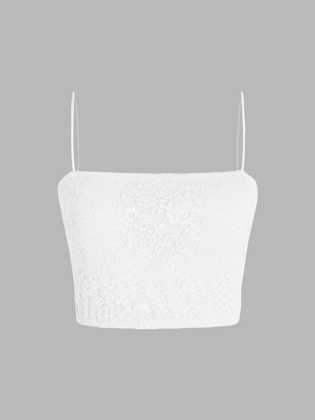 Lace Floral Lace Crop Tank Top For Daily Casual