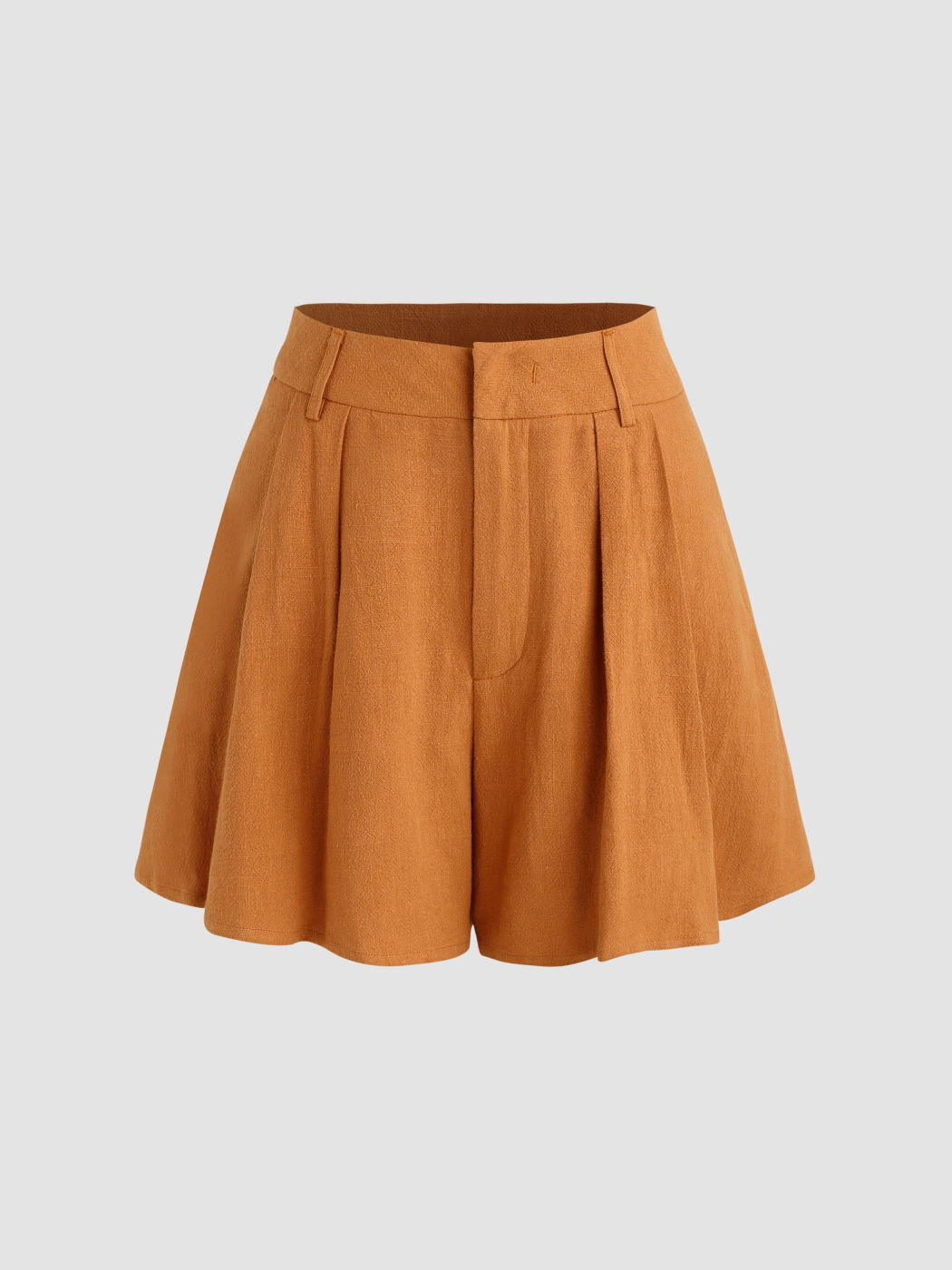  Rüschen Saum Plissierte Schnalle Weite Bein Shorts