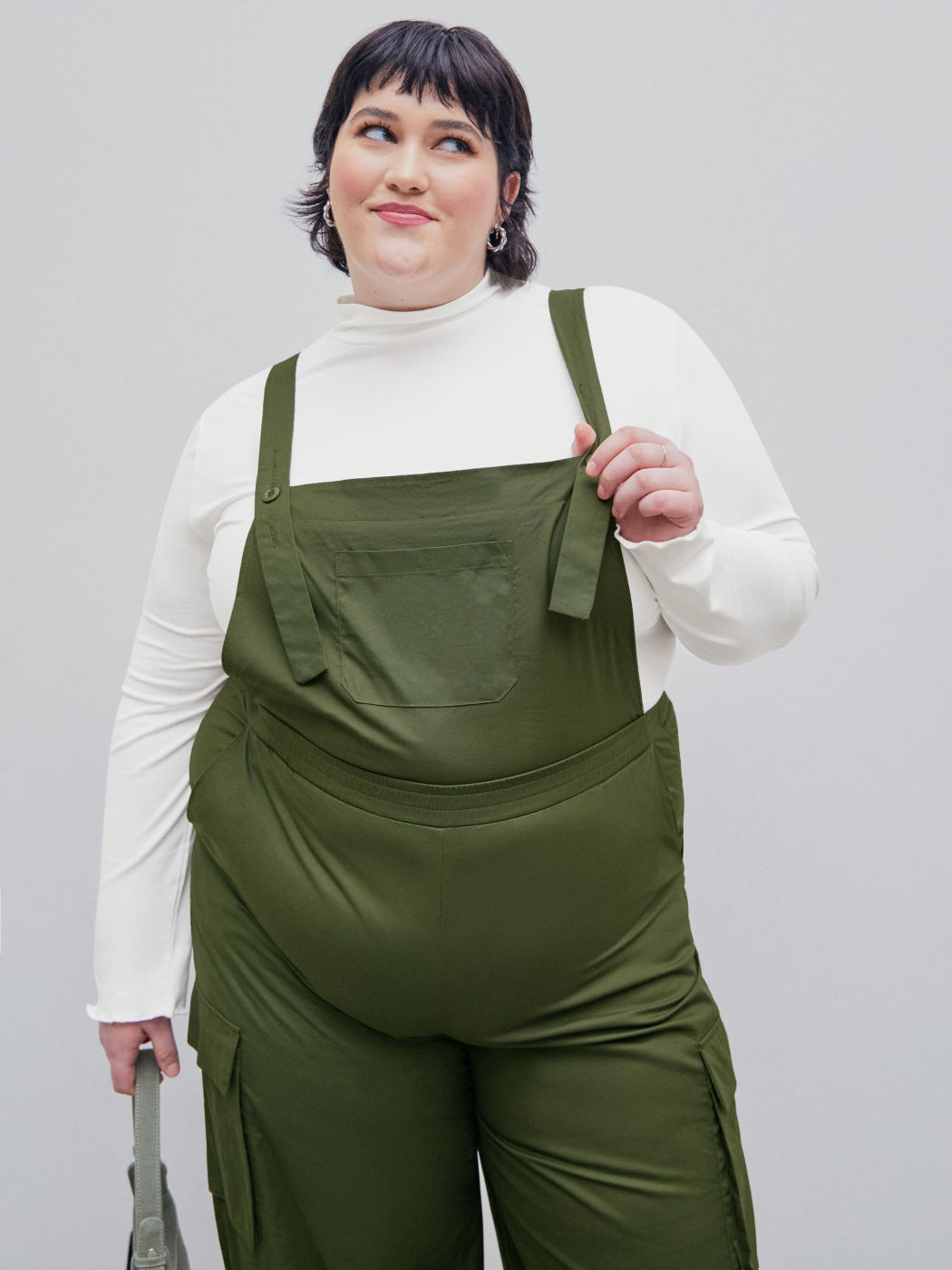 Tuta jogger in tessuto solido Curvy
