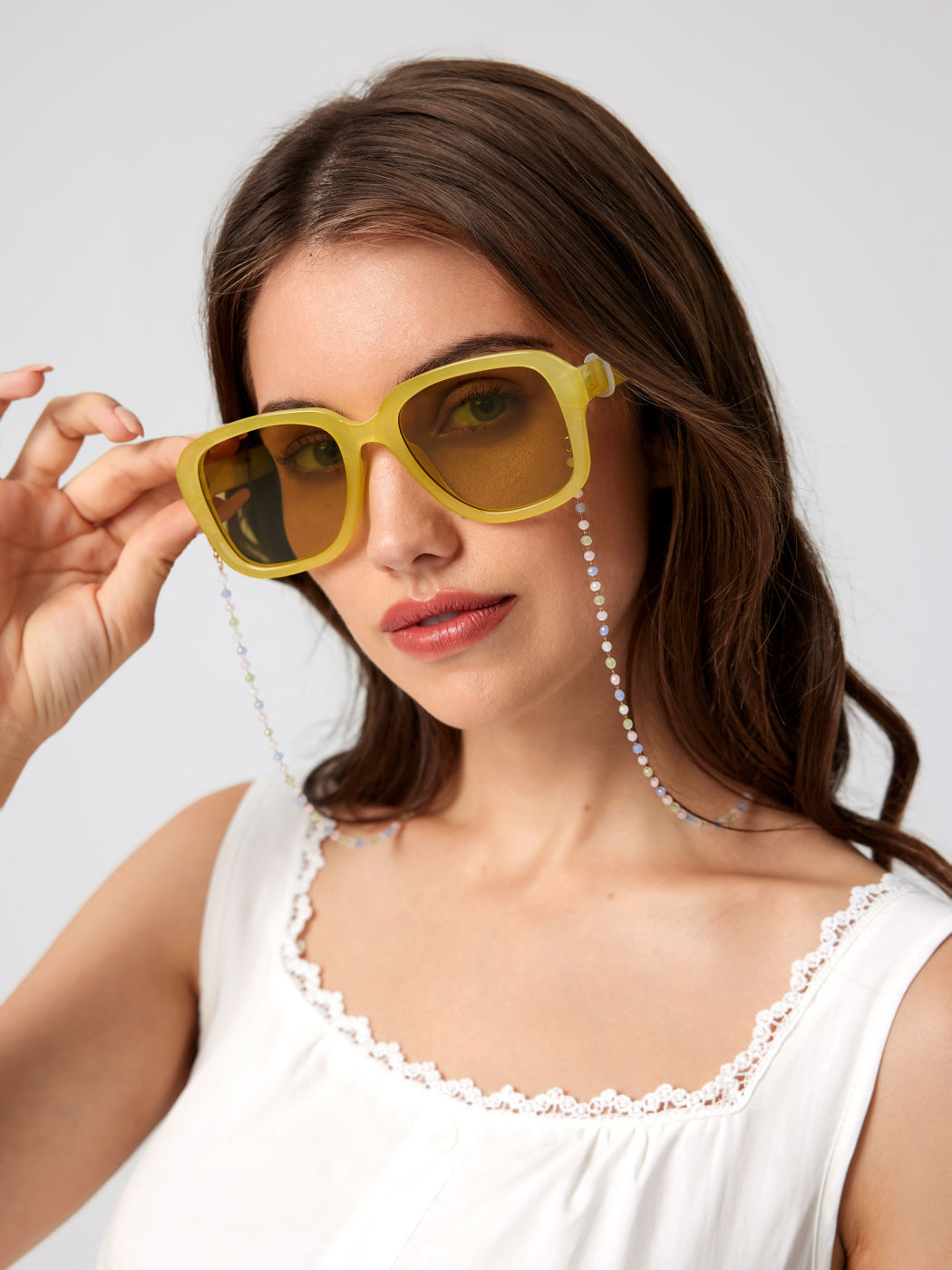 Crystal Bead Decor Glasses Chain
