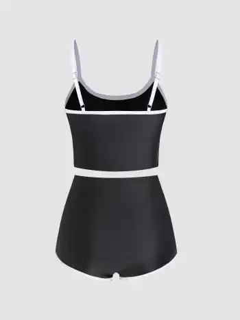  Sonnenblumen-Print formendes Tankini-Badeanzug