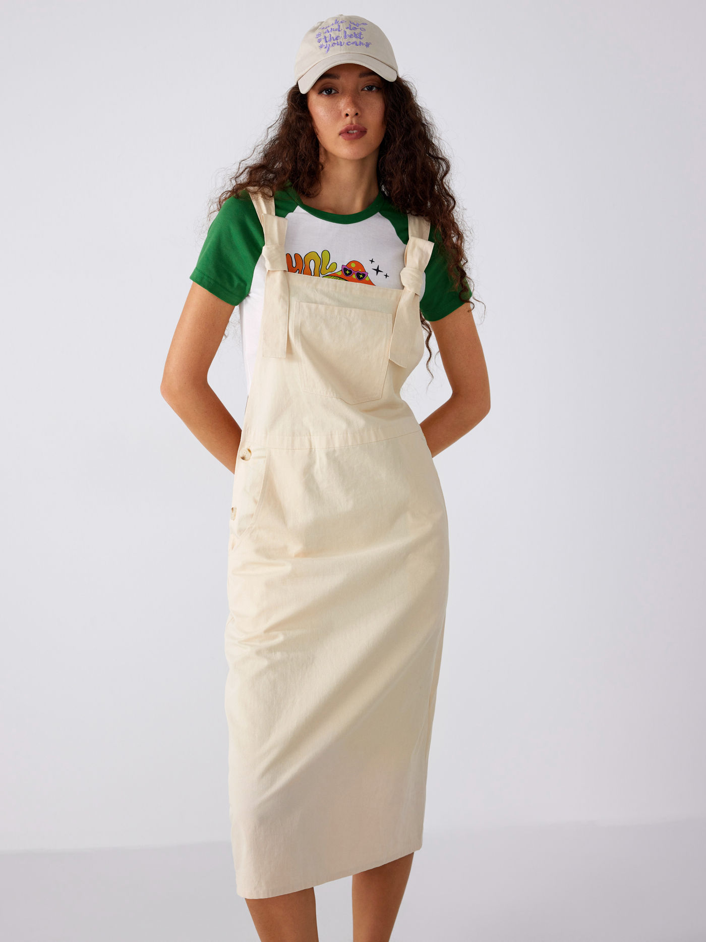 Robe longue nouée à encolure dégagée et poche