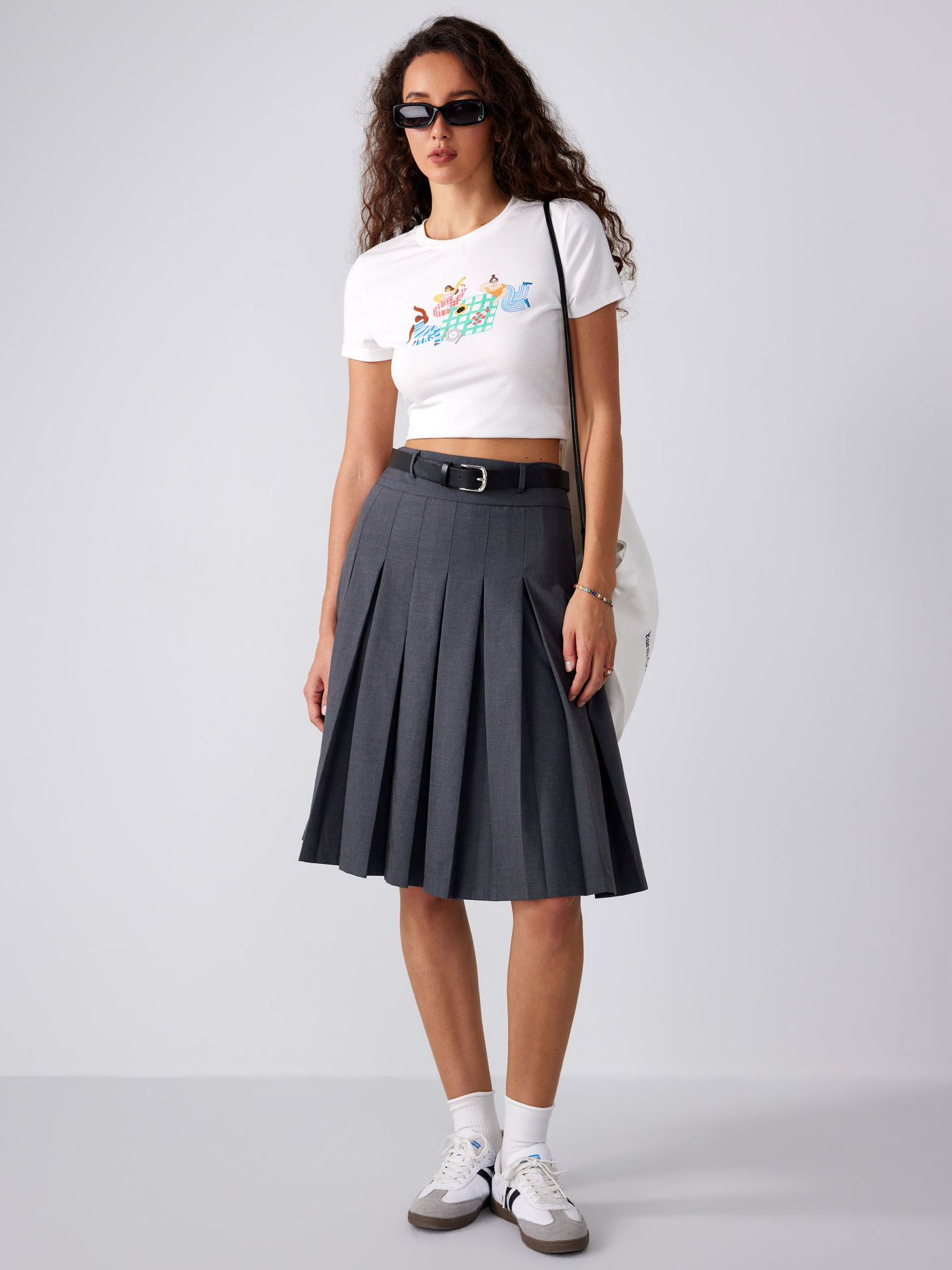Bleated Pleated Mini Skirt