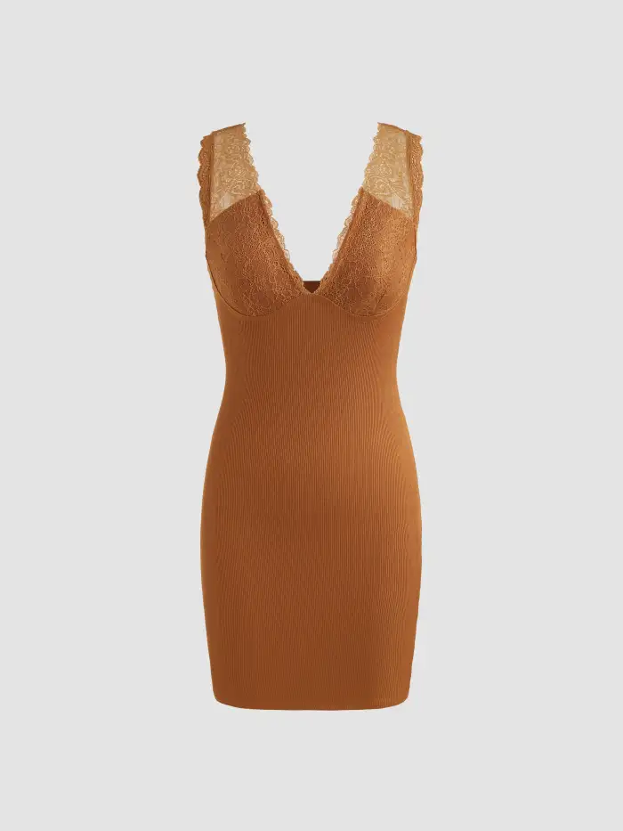 Boat Neck Backless Chain Detail Ruched Mini Dress