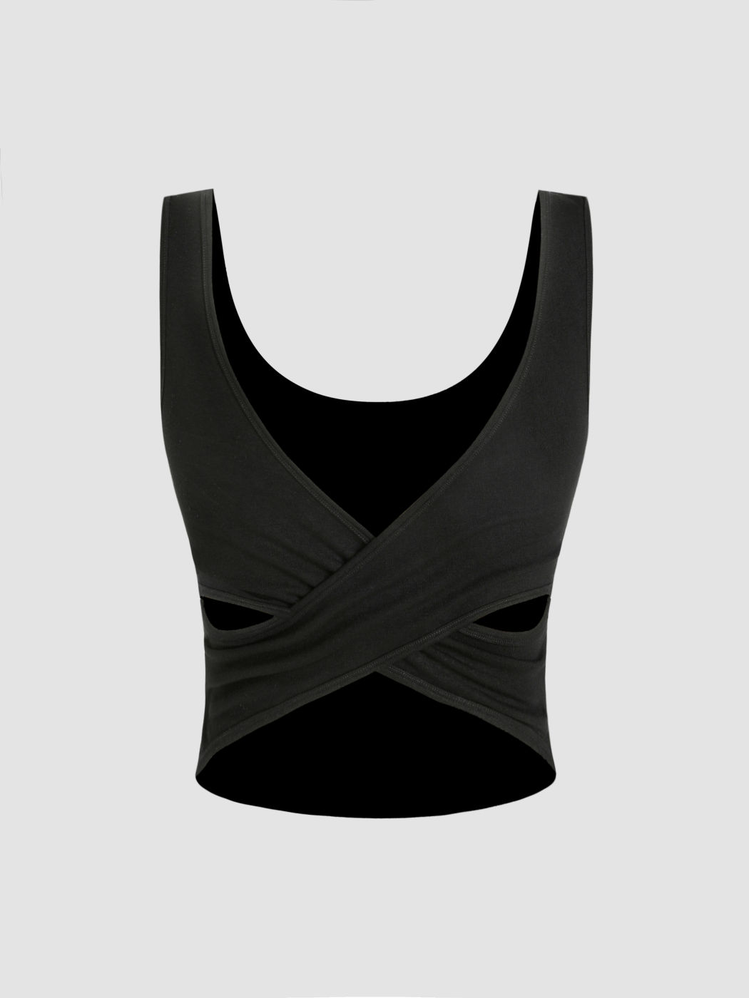 Crop-Top mit überkreuzten Ausschnitten