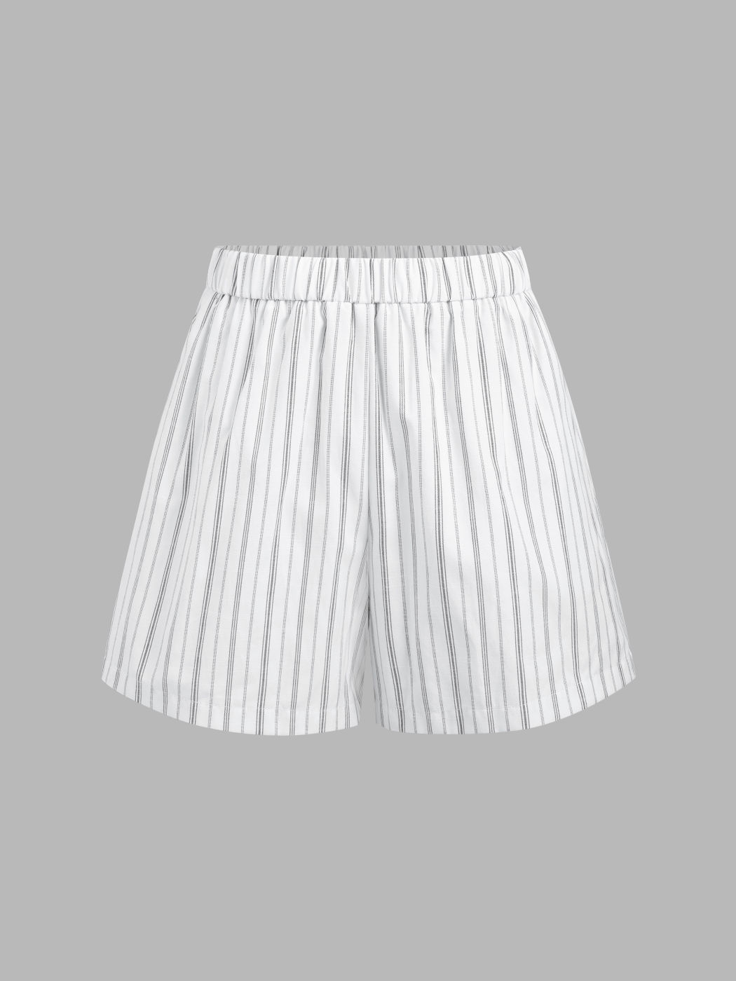  Gestreifte Shorts mit elastischem Bund