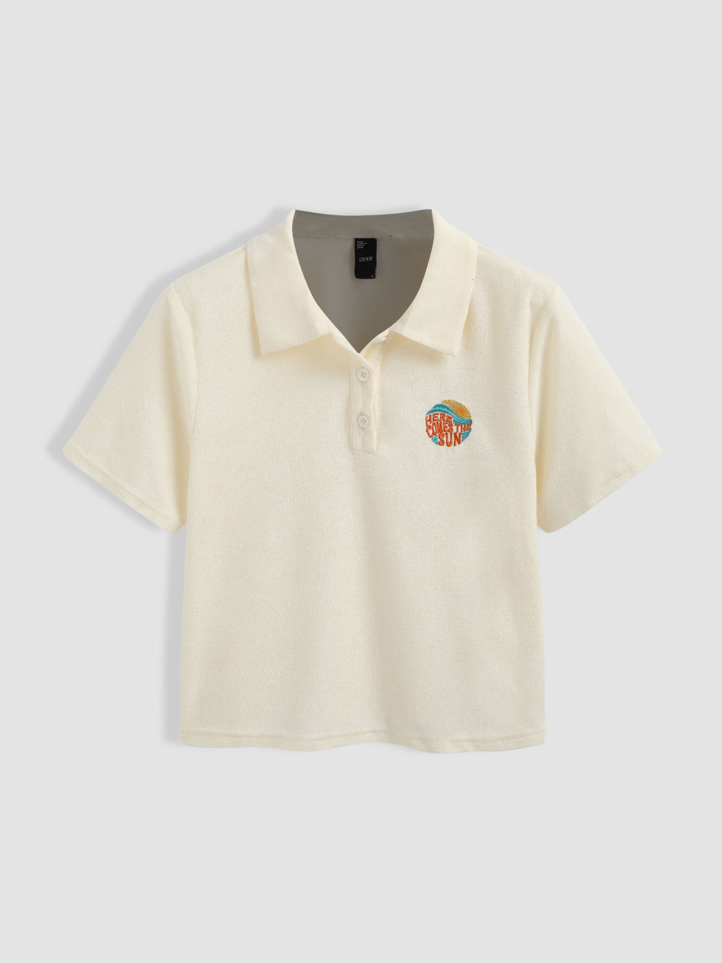 Topstitch-Embroidery Short-Sleeved T-shirt main image 1