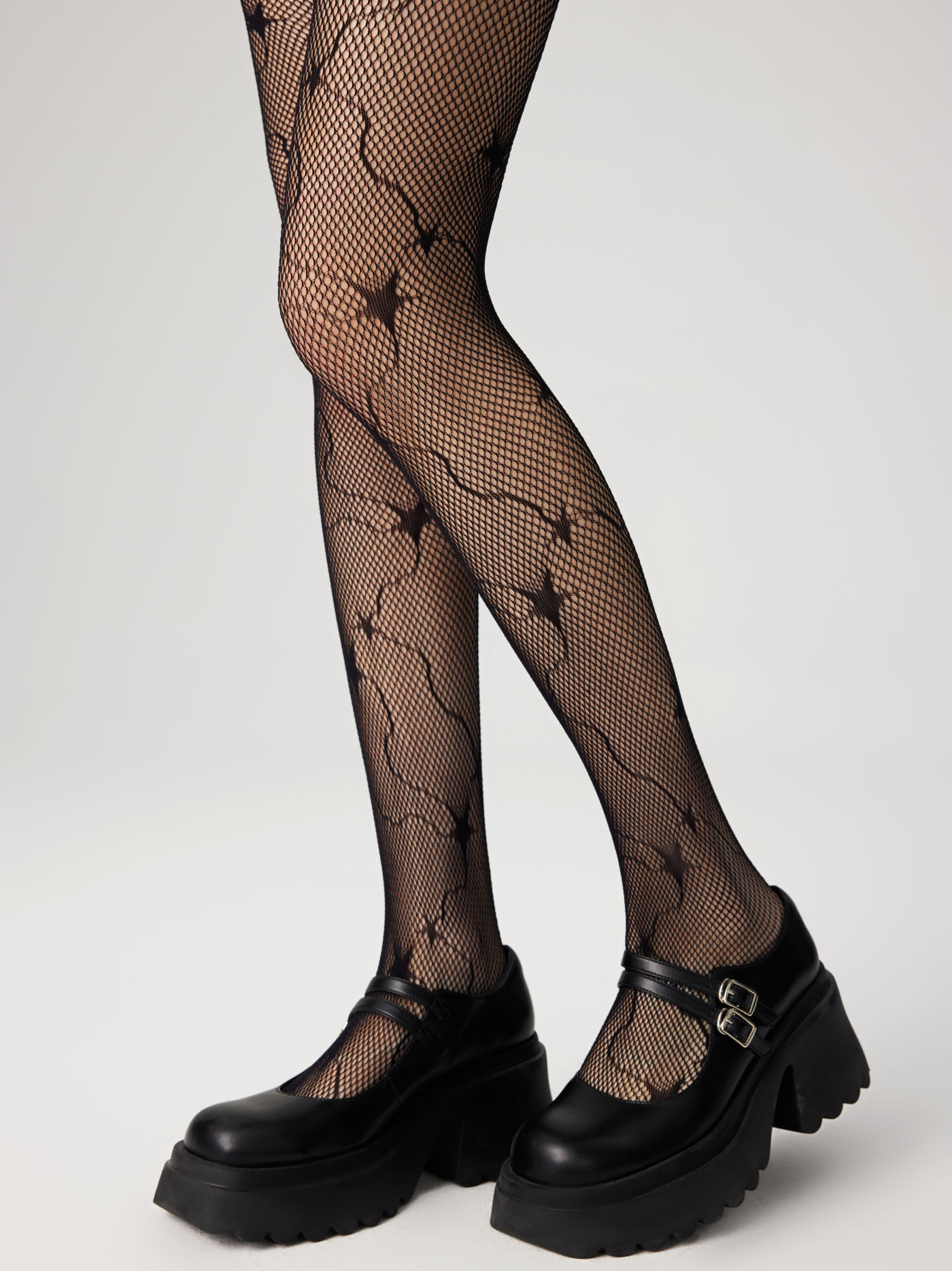 Star Pattern Fishnet Tights