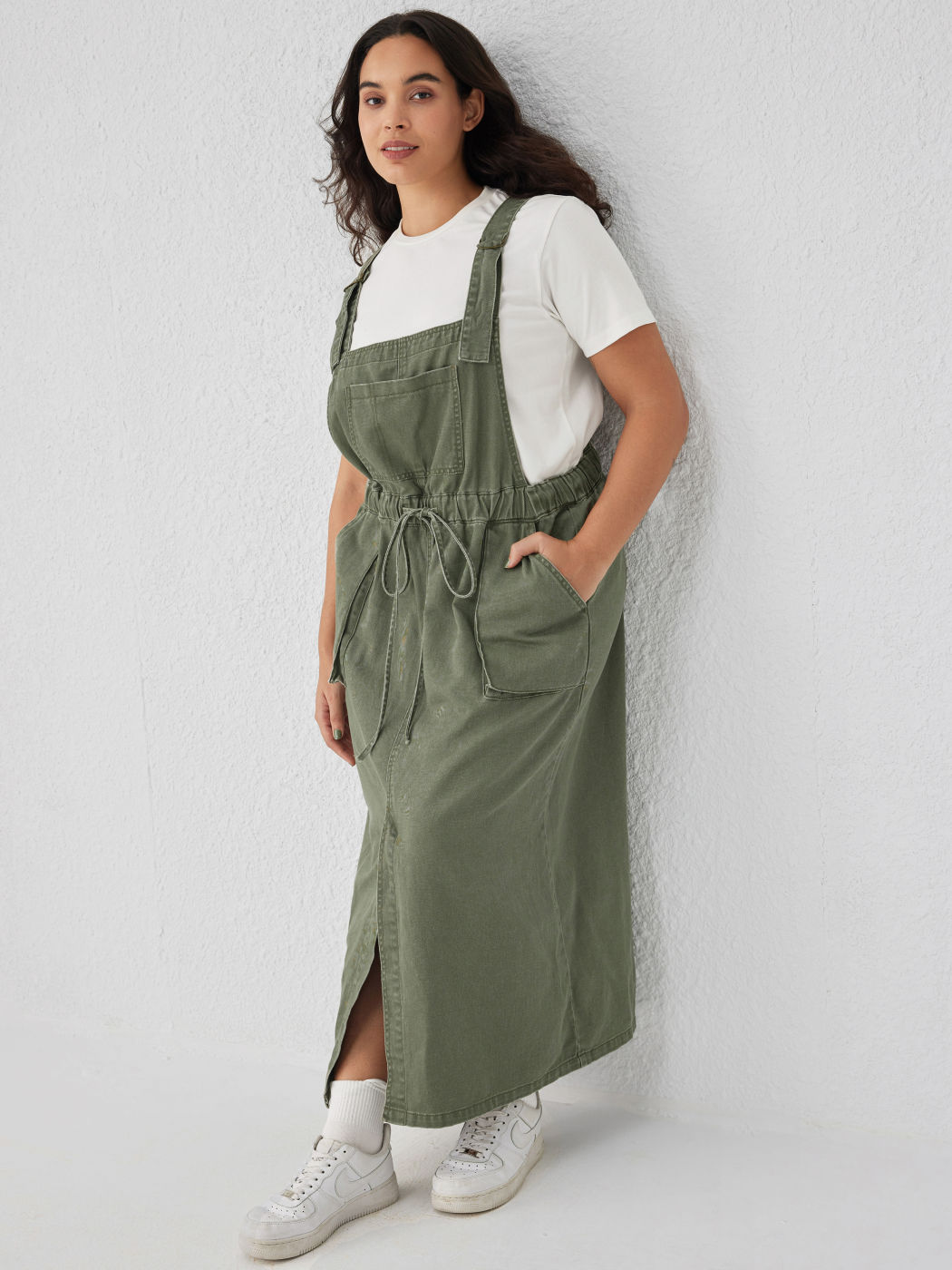 Olive Branch Denim-Maxikleid Kurve & Plus