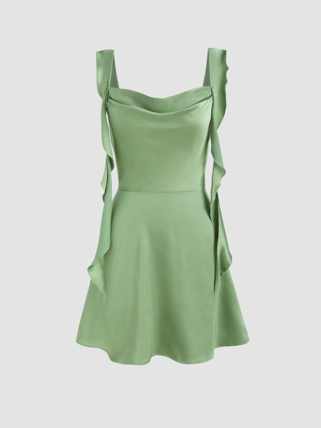 Hoco Dress Ruffle Dress Homecoming Dress Hoco Dresses Satin Satin ...