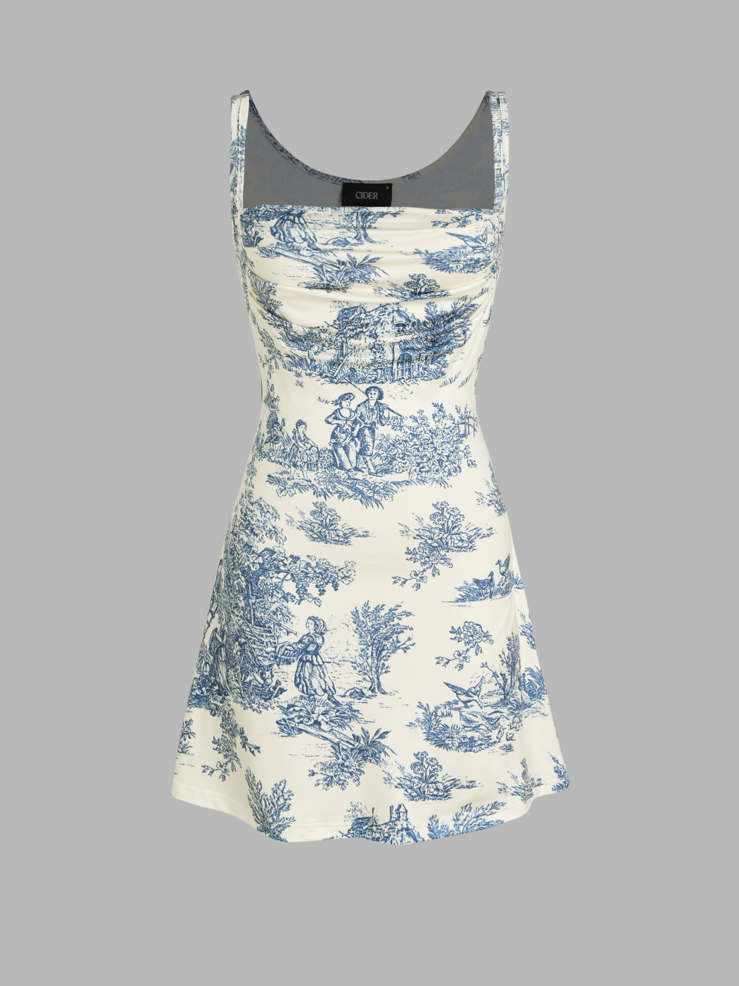 Toile de Jouy Rüschenkleid