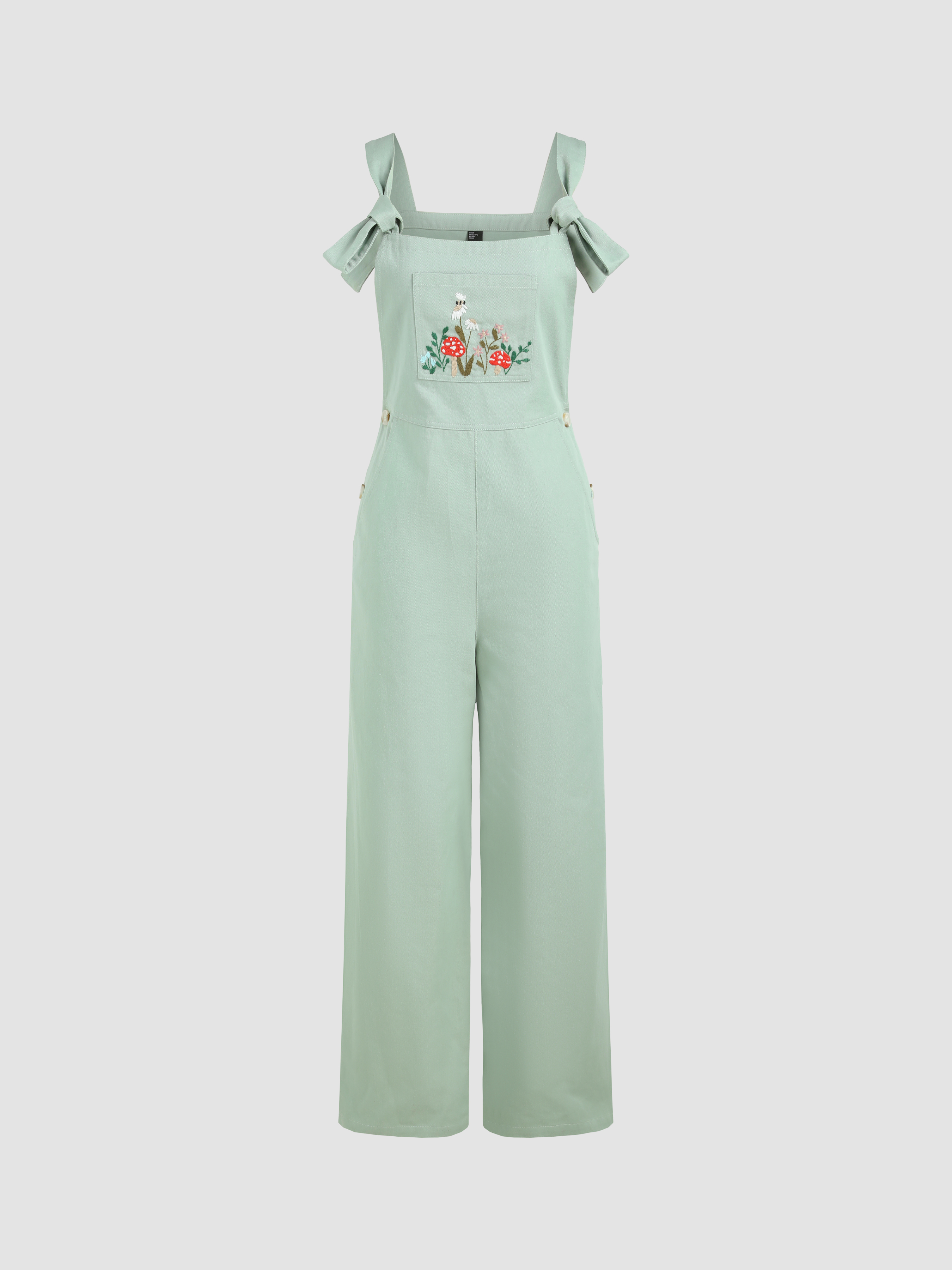 Embroidered Denim Jumpsuit